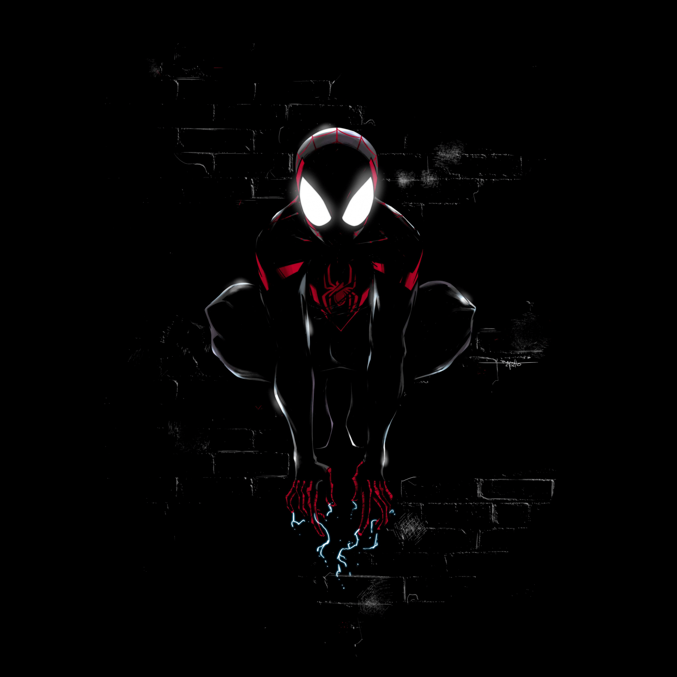 2560x2560 Miles Morales Wallpaper 4K, Spider Man, Dark, Graphics CGI