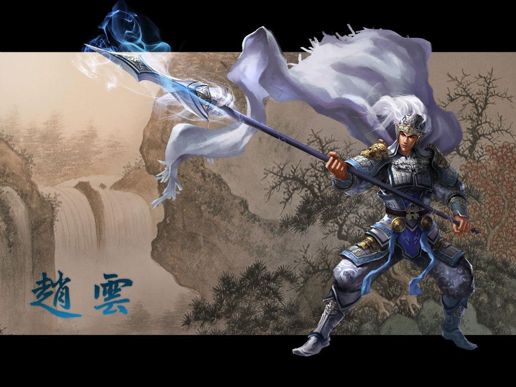 1024x768 zhao yun (romance of the three kingdoms) drawn
