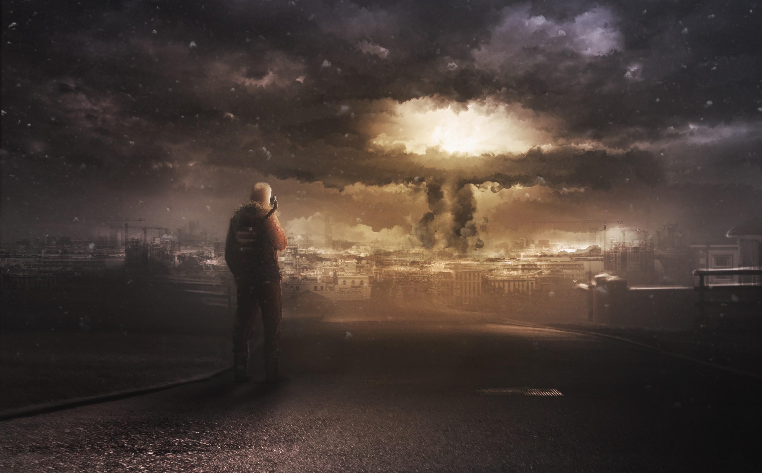 3000x1864 war, Nuclear, Gas Masks, Apocalyptic Wallpaper HD / Desktop and Mobile Background