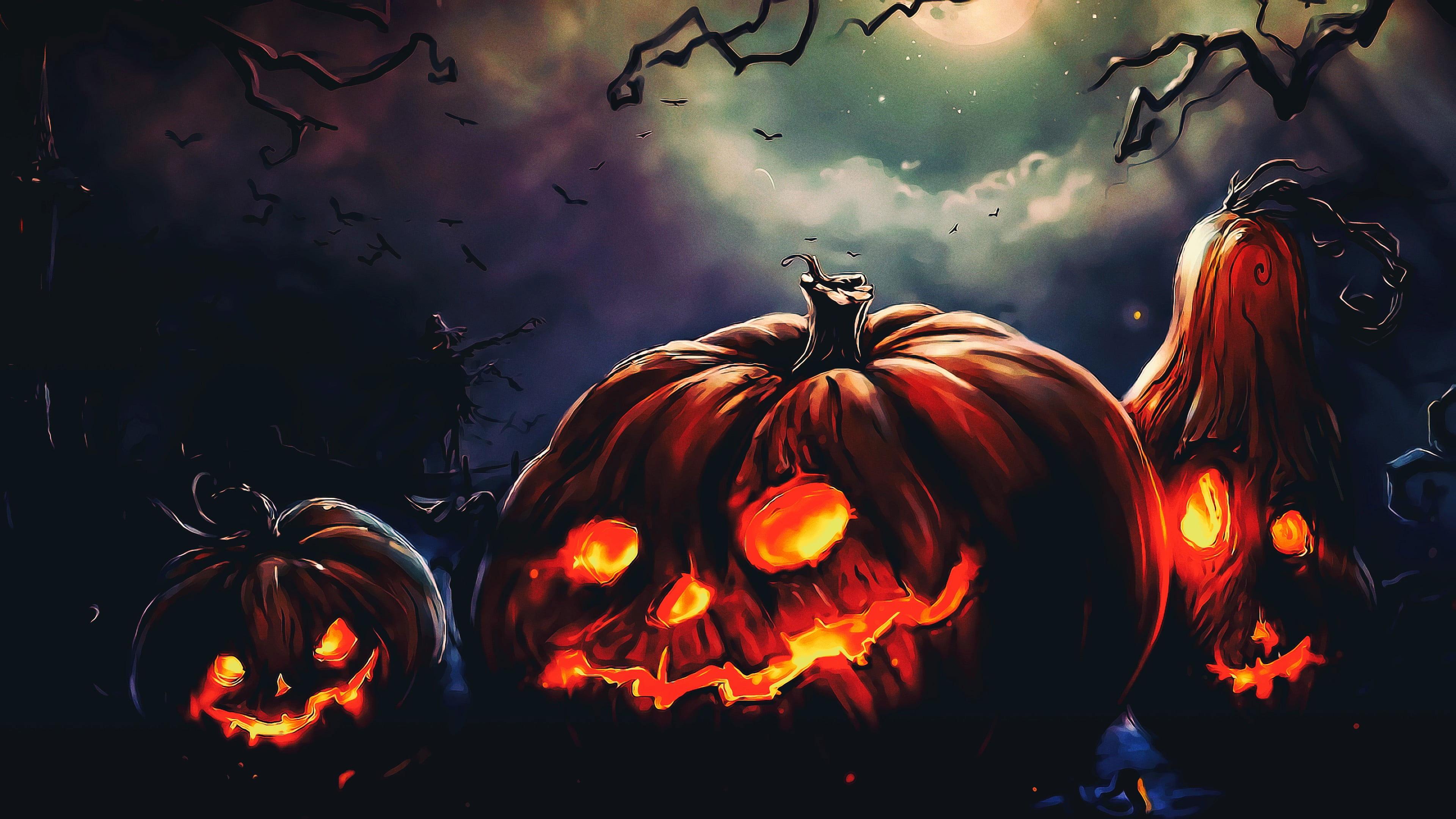 3840x2160 Jack O Lantern Wallpaper, Halloween, Terror