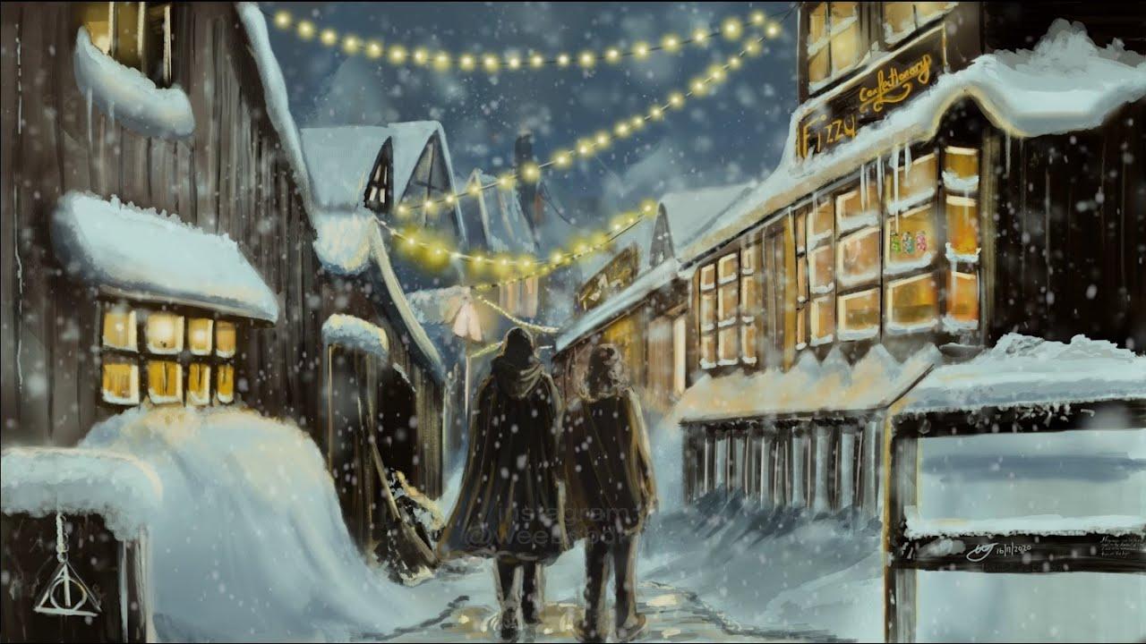 1280x720 Relaxing Christmas Harry Potter Painting with Music from the Movie