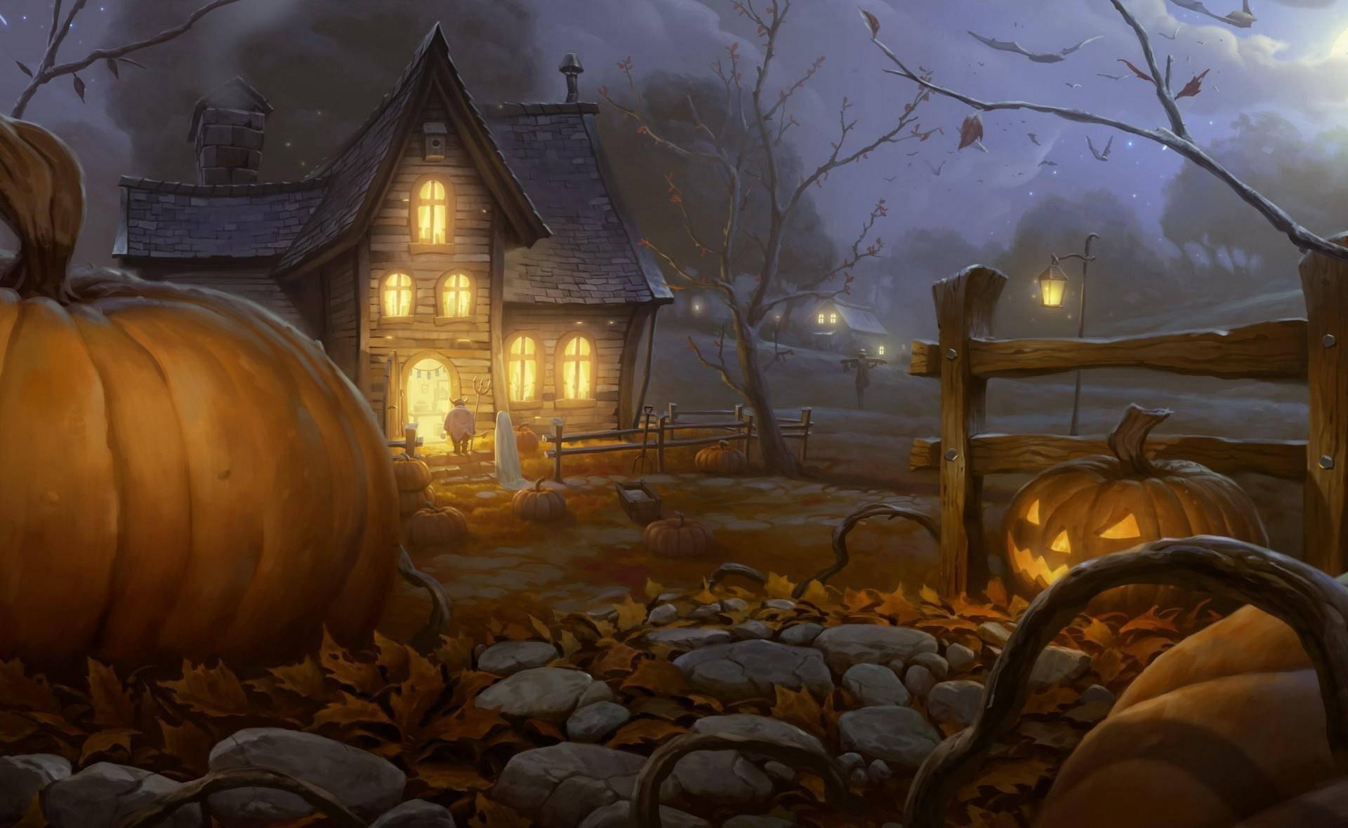 1920x1180 Download Halloween Haunted House Wallpaper