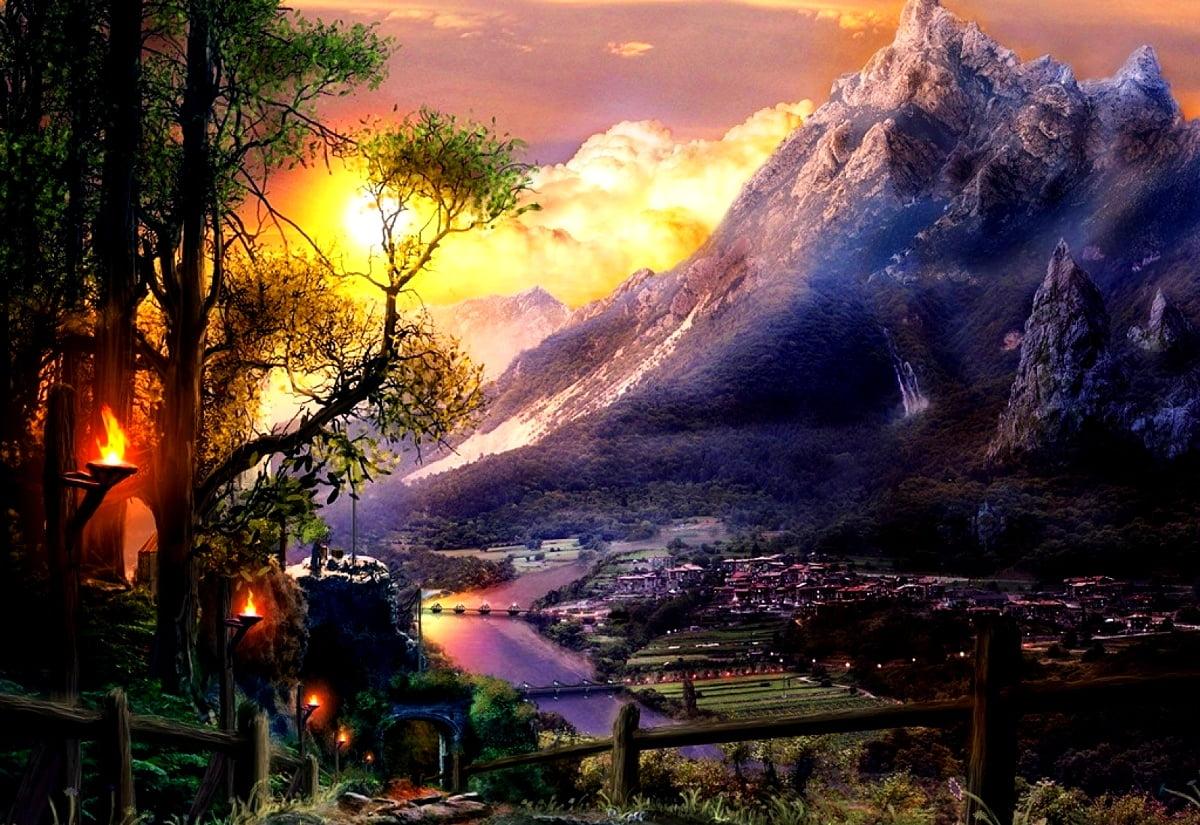 1200x825 Nature, Fantasy, Mountains background. Best Free Download photo