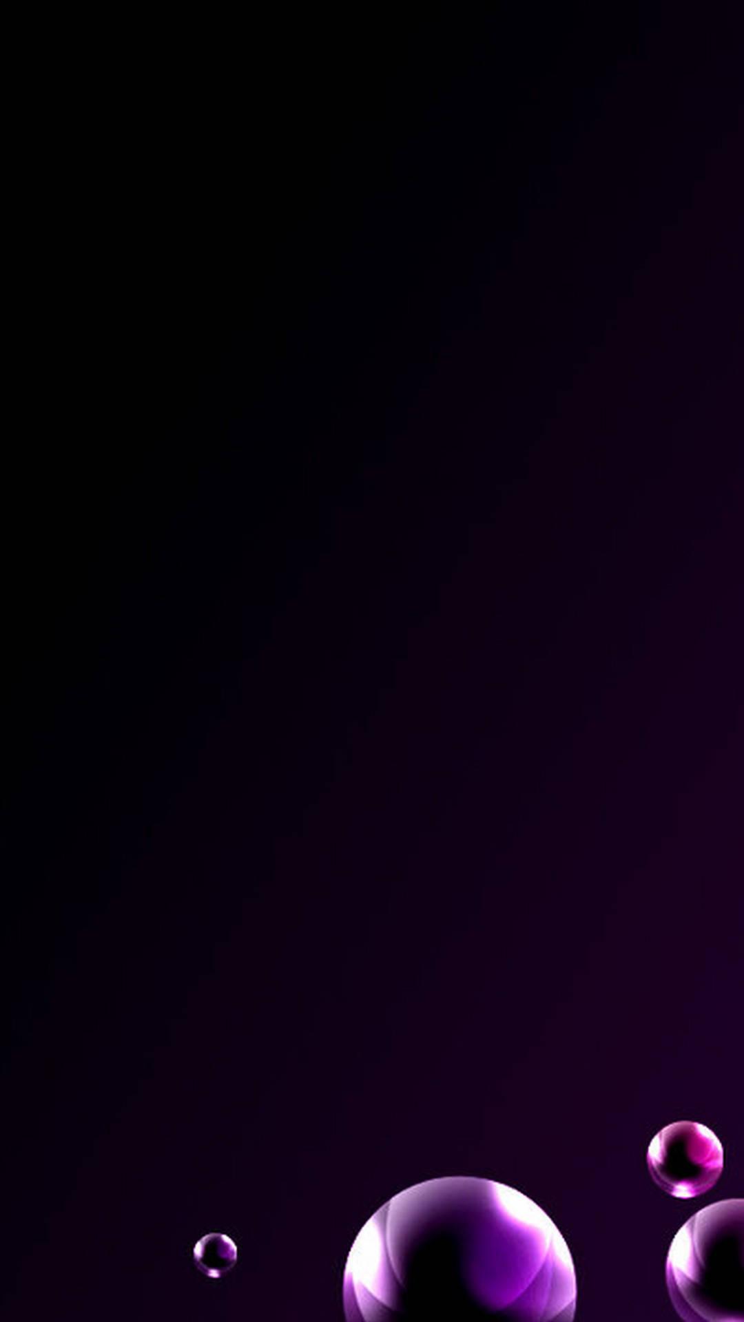 1080x1920 Download Minimalist Black And Purple Aesthetic Bubble Wallpaper