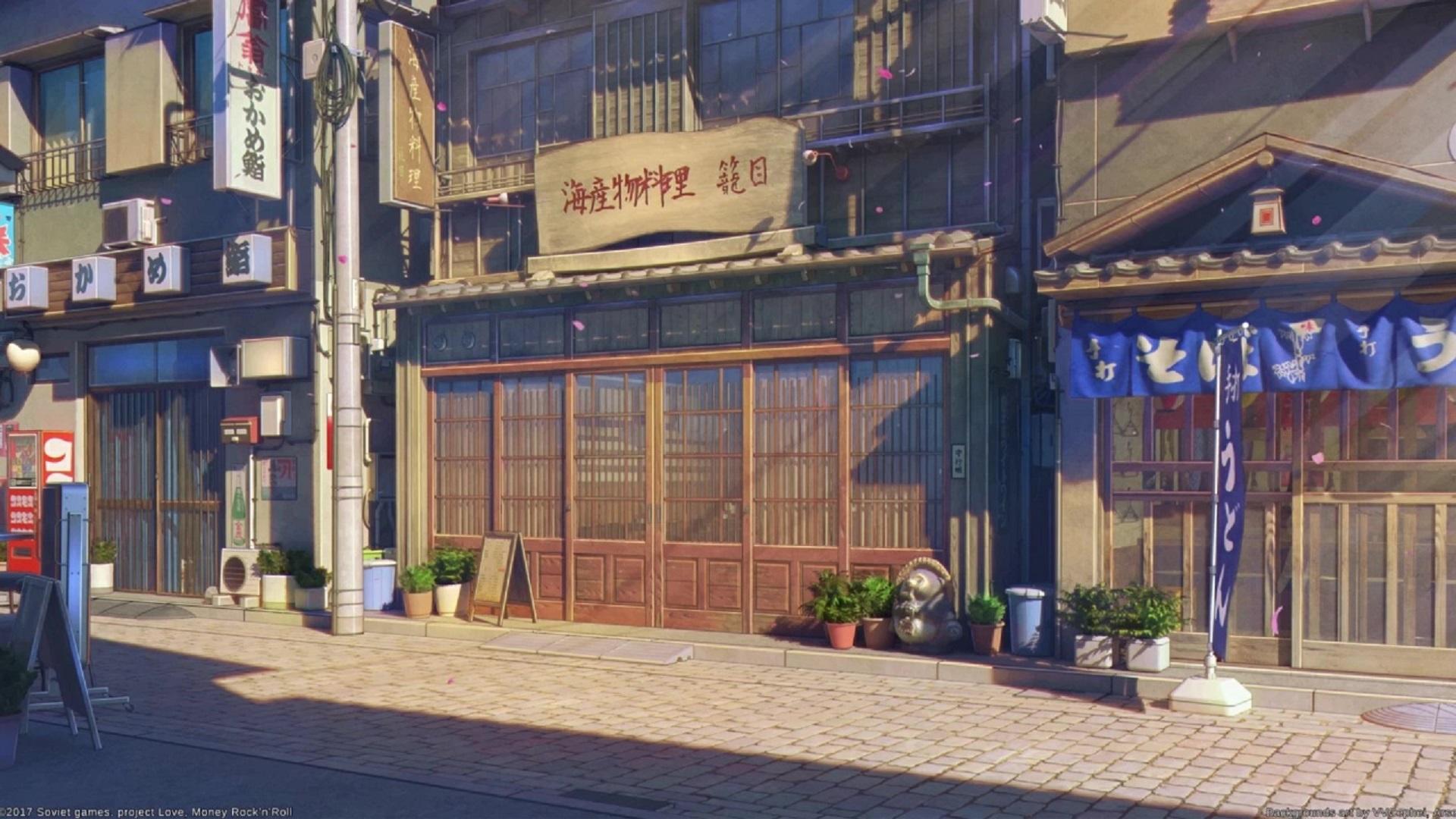 1920x1080 Japanese Restaurant Street Day