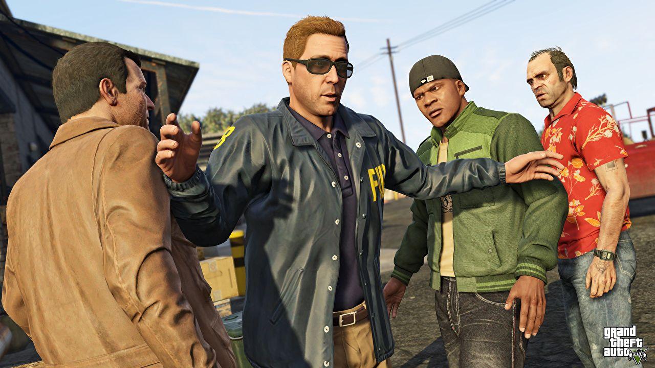 1280x720 Wallpaper GTA 5 Men 3D Graphics Games