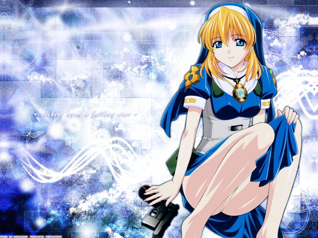 1024x768 chrono crusade gun nun rosette christopher weapon. konachan.com.com Anime Wallpaper