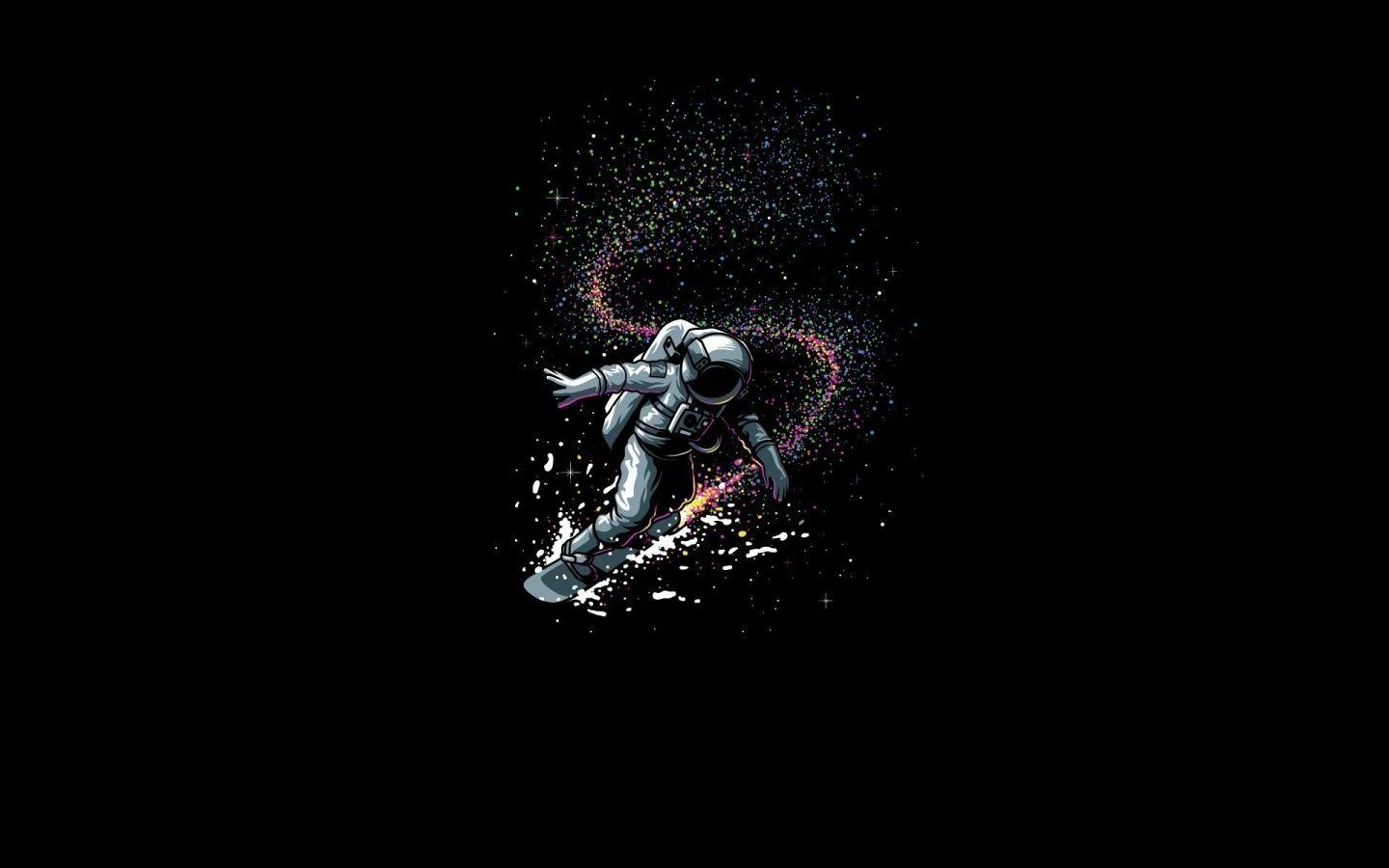 1440x900 Desktop Amoled Astronaut Wallpaper