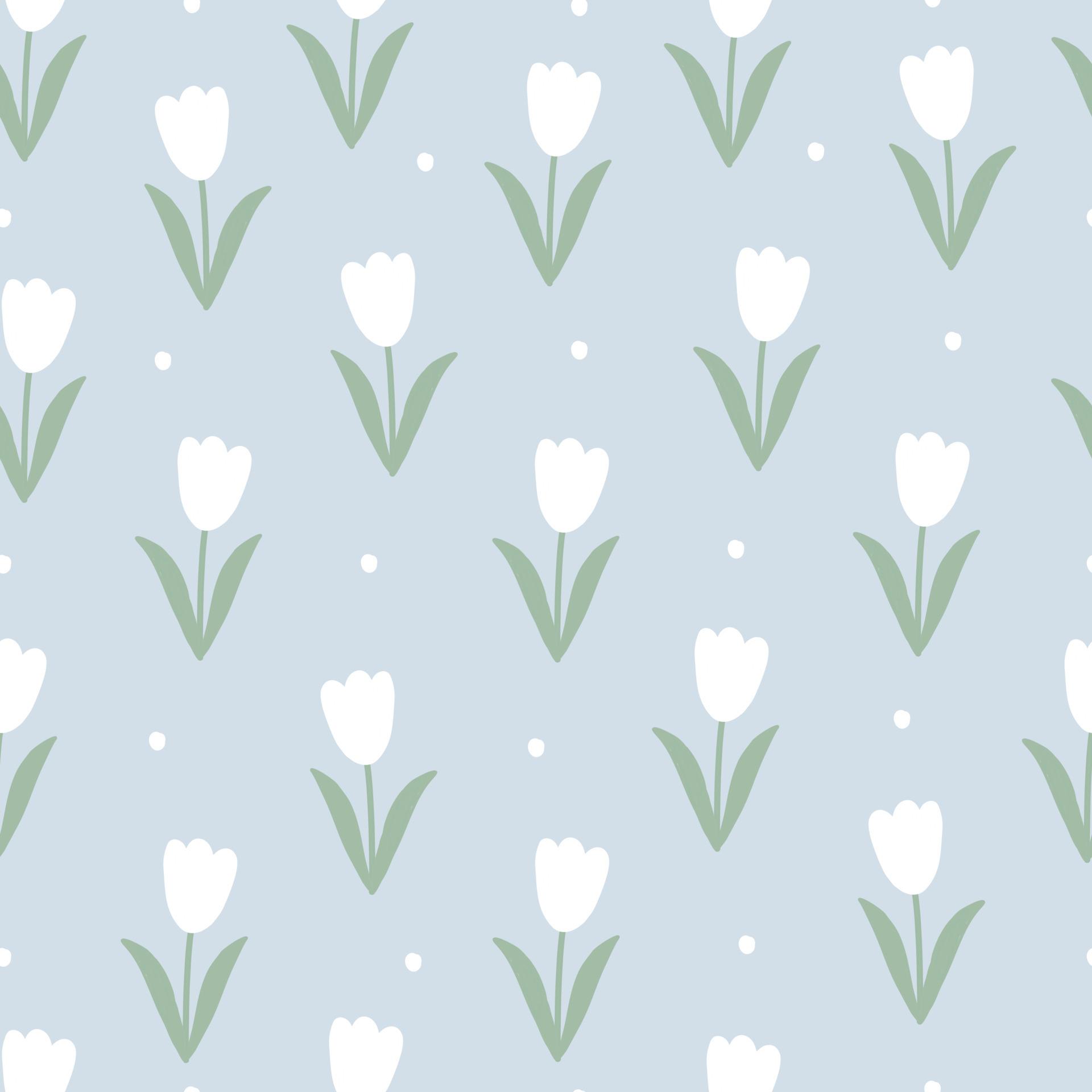1920x1920 Tulip seamless pattern flower background Used for print, wallpaper, fabric, fashion textiles