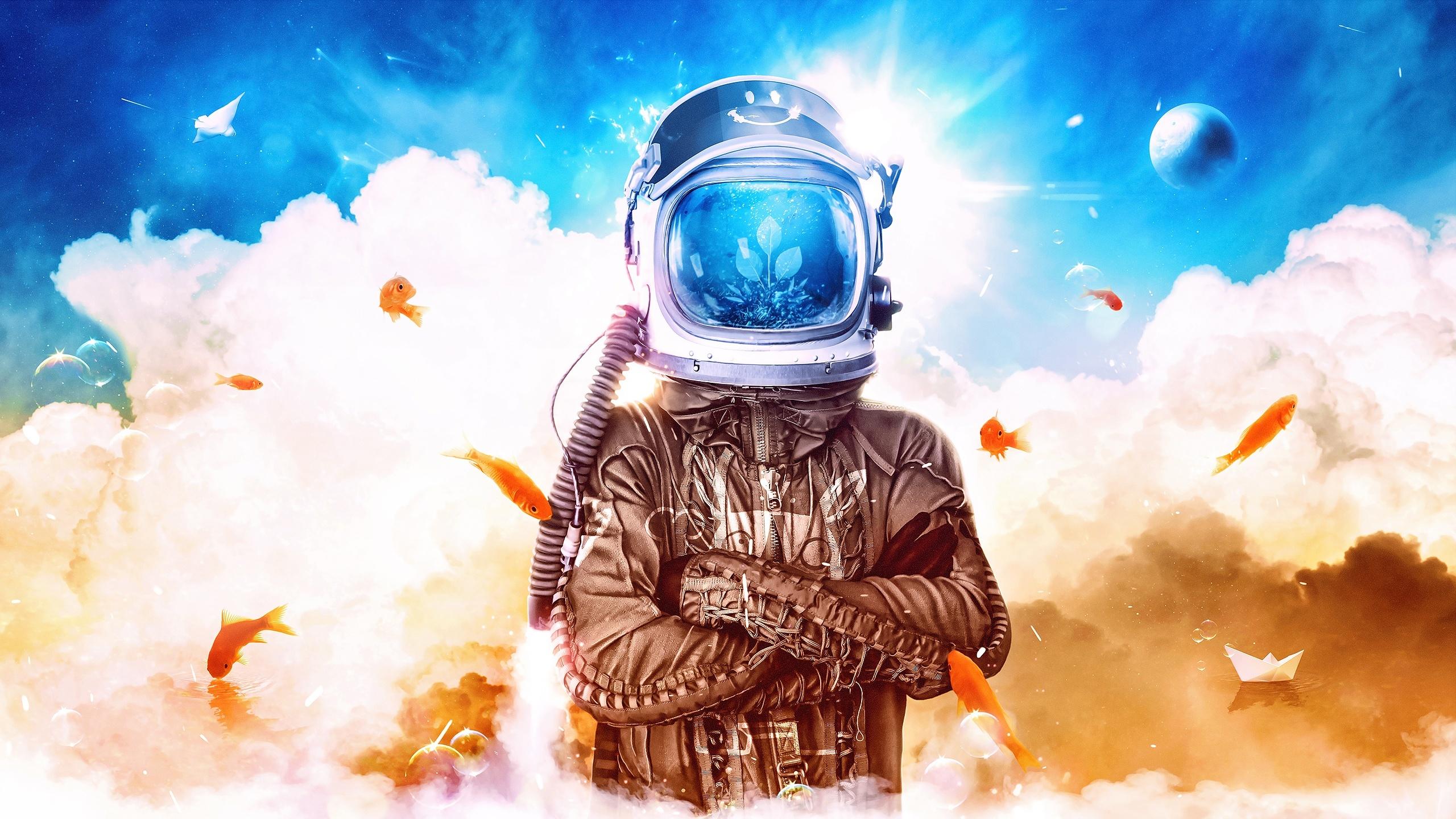 2560x1440 Astronaut HD Wallpaper and Background