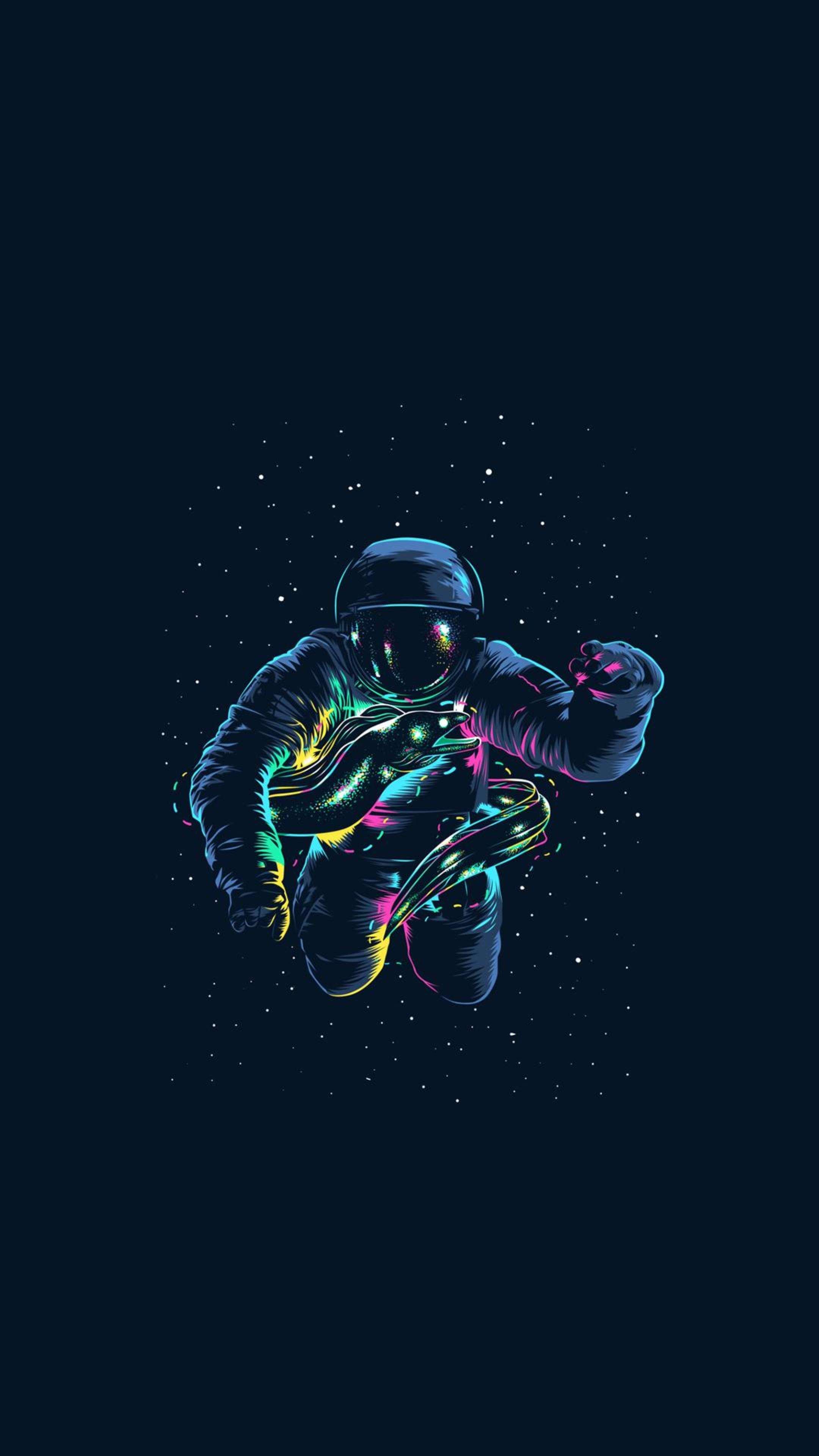2160x3840 Colorful Astronaut 4K Phone Wallpaper