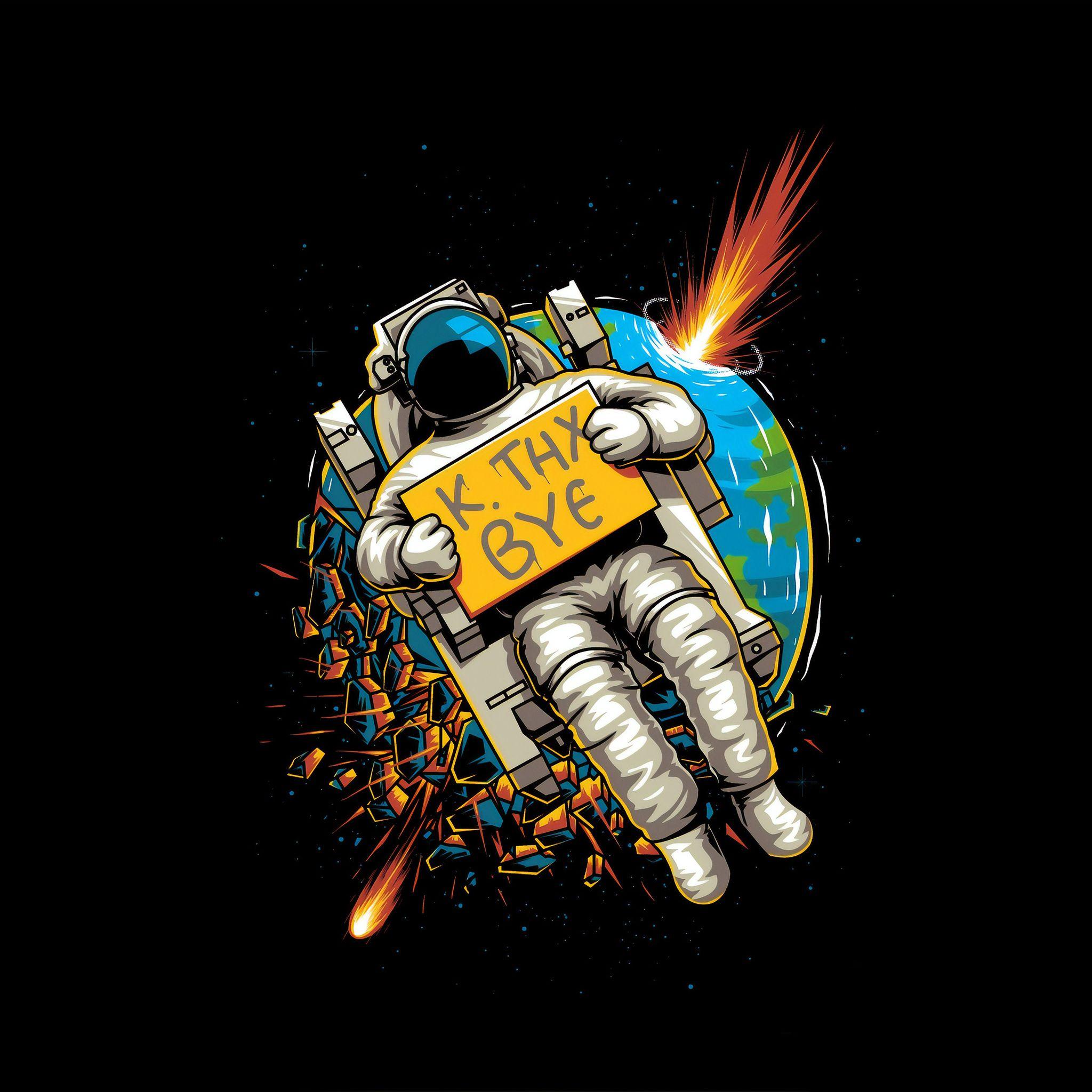 2048x2048 Astronaut Amoled Wallpaper