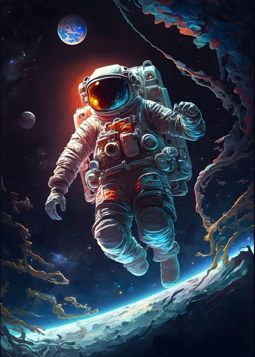 857x1200 Astronaut In space' Poster