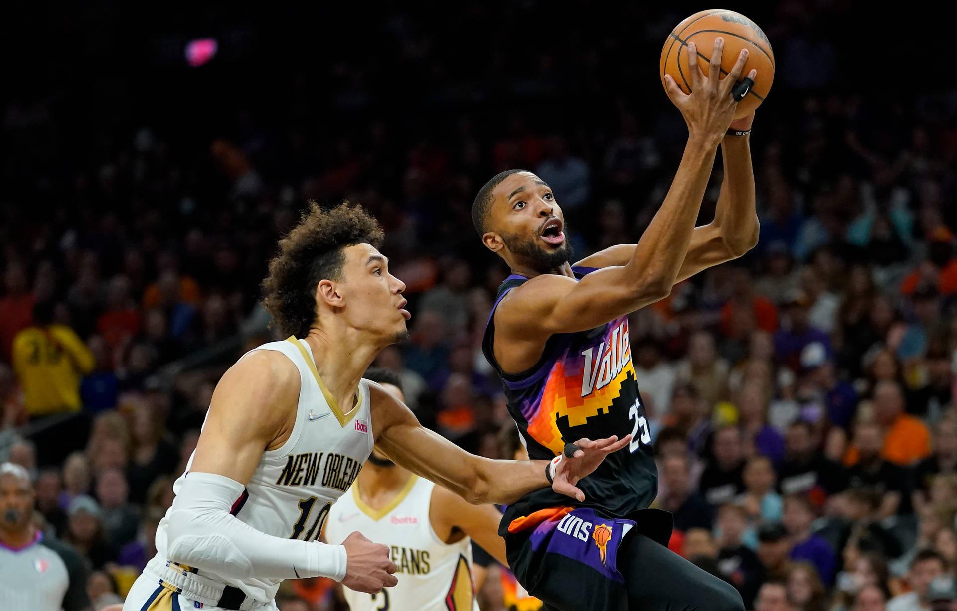1920x1227 Download Phoenix Vs.knicks Nba Mikal Bridges Wallpaper