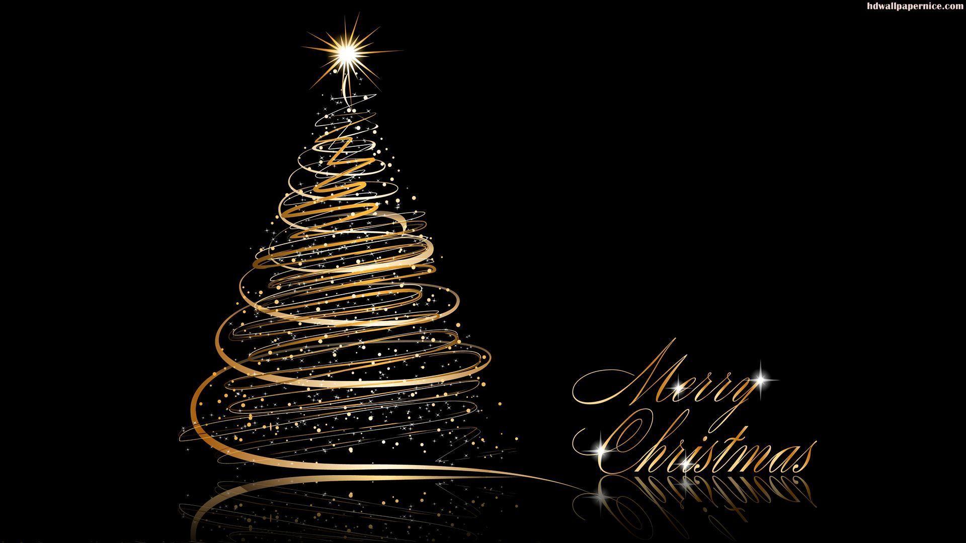 1920x1080 Red And Black Christmas Tree Wallpaper