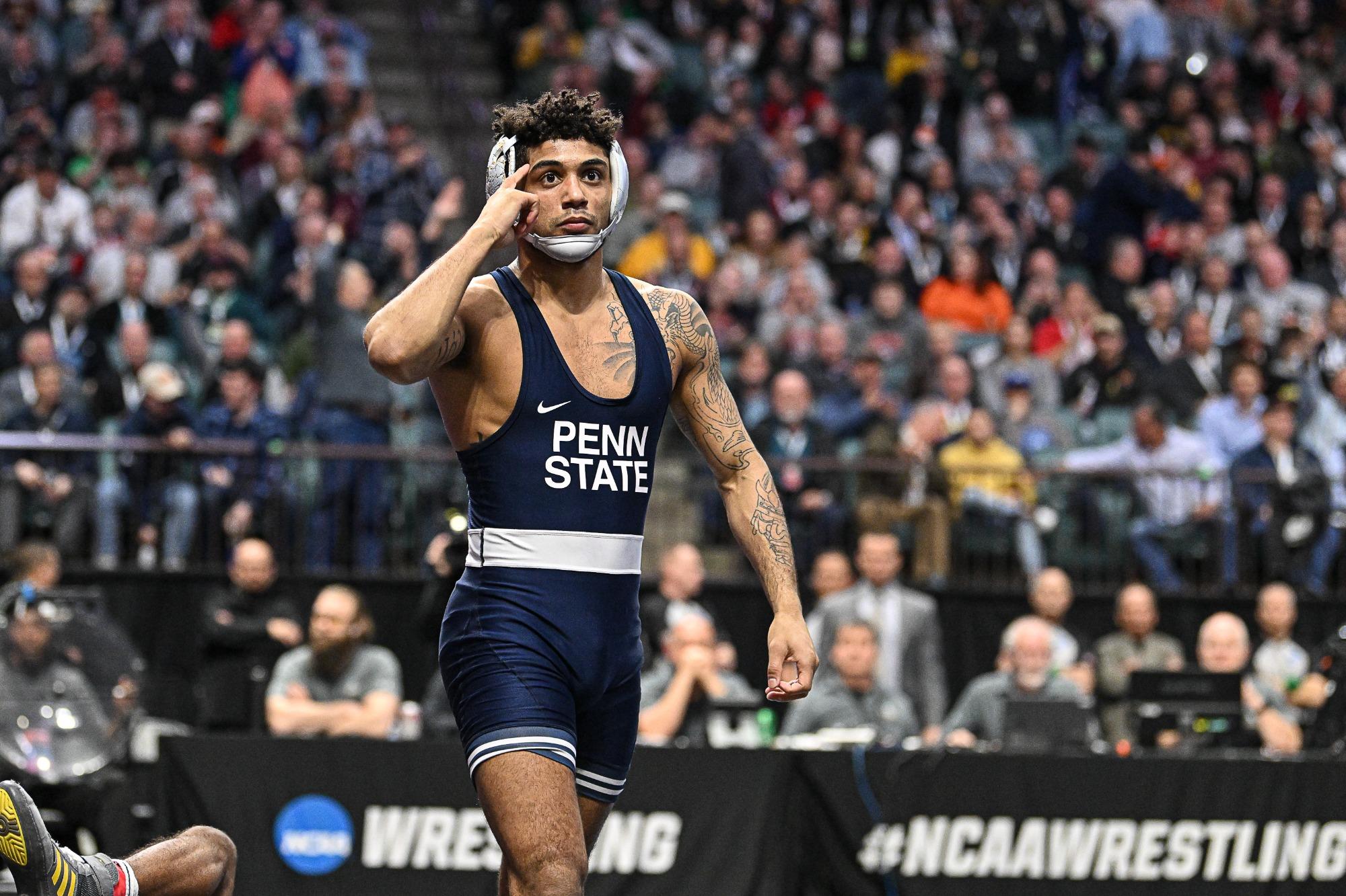 2000x1333 Penn State WRESTLING Bravo Young Drops 10 4 Dec. To Vito Arujau In The NCAA Finals At 133 // ROMAN BRAVO YOUNG, 2023 NCAA NATIONAL RUNNER UP!! // 5X ALL AMERICAN // 2X NCAA