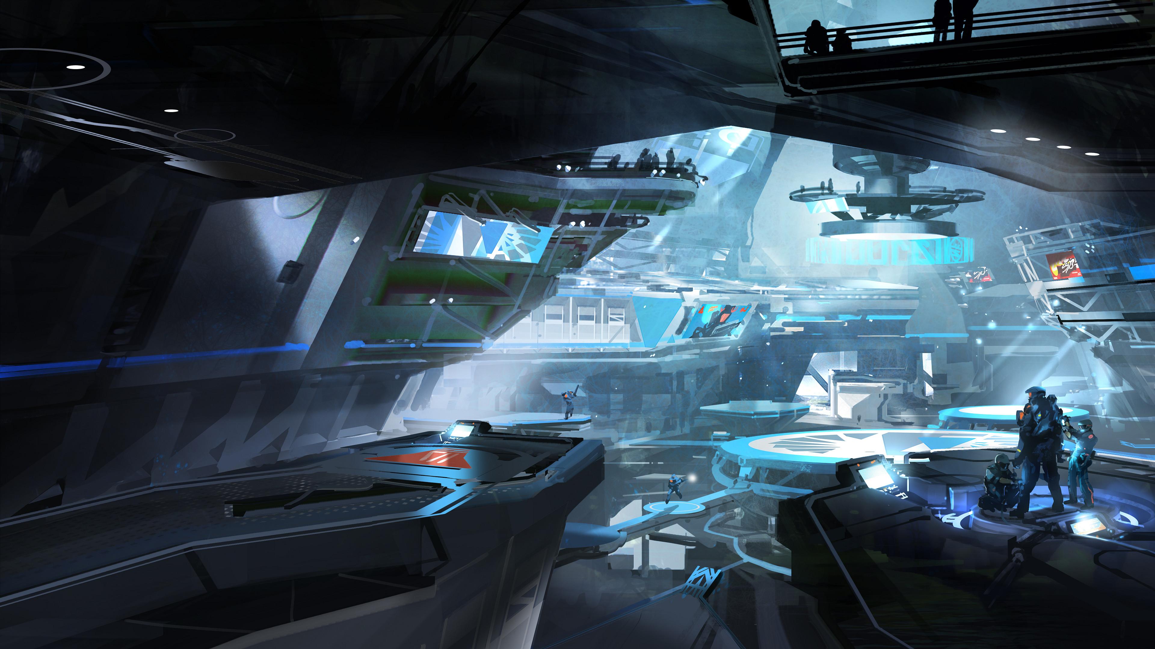 3840x2160 Wallpaper Star Wars, Sci fi Arena Concept Art, Halo The Art of Halo 5 Guardians, Artist, Background Free Image