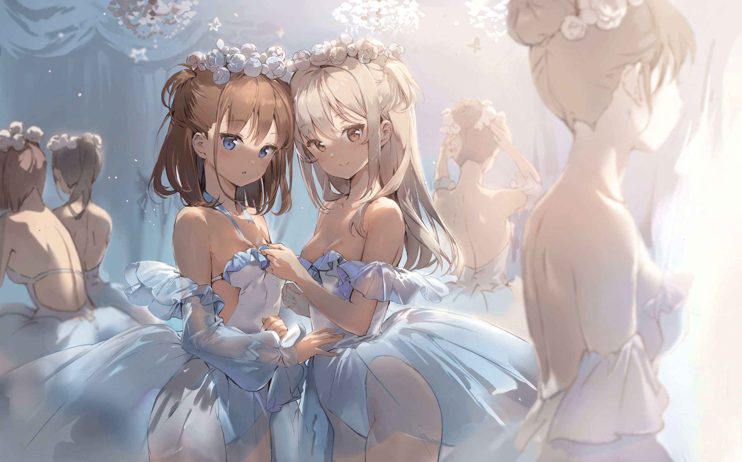 2536x1581 Anime Girls Original Characters Ballerina Anmi Wallpaper:2536x1581