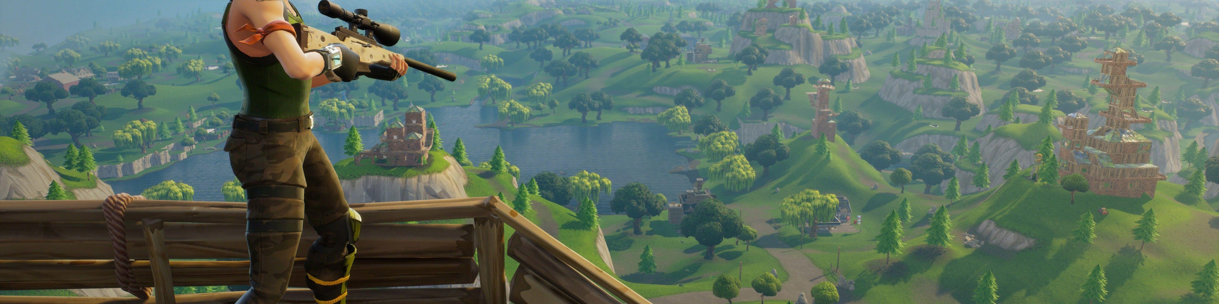 4800x1200 Fortnite Wallpaper, Epic games, Fortnite Sniper, Action, Fortnite