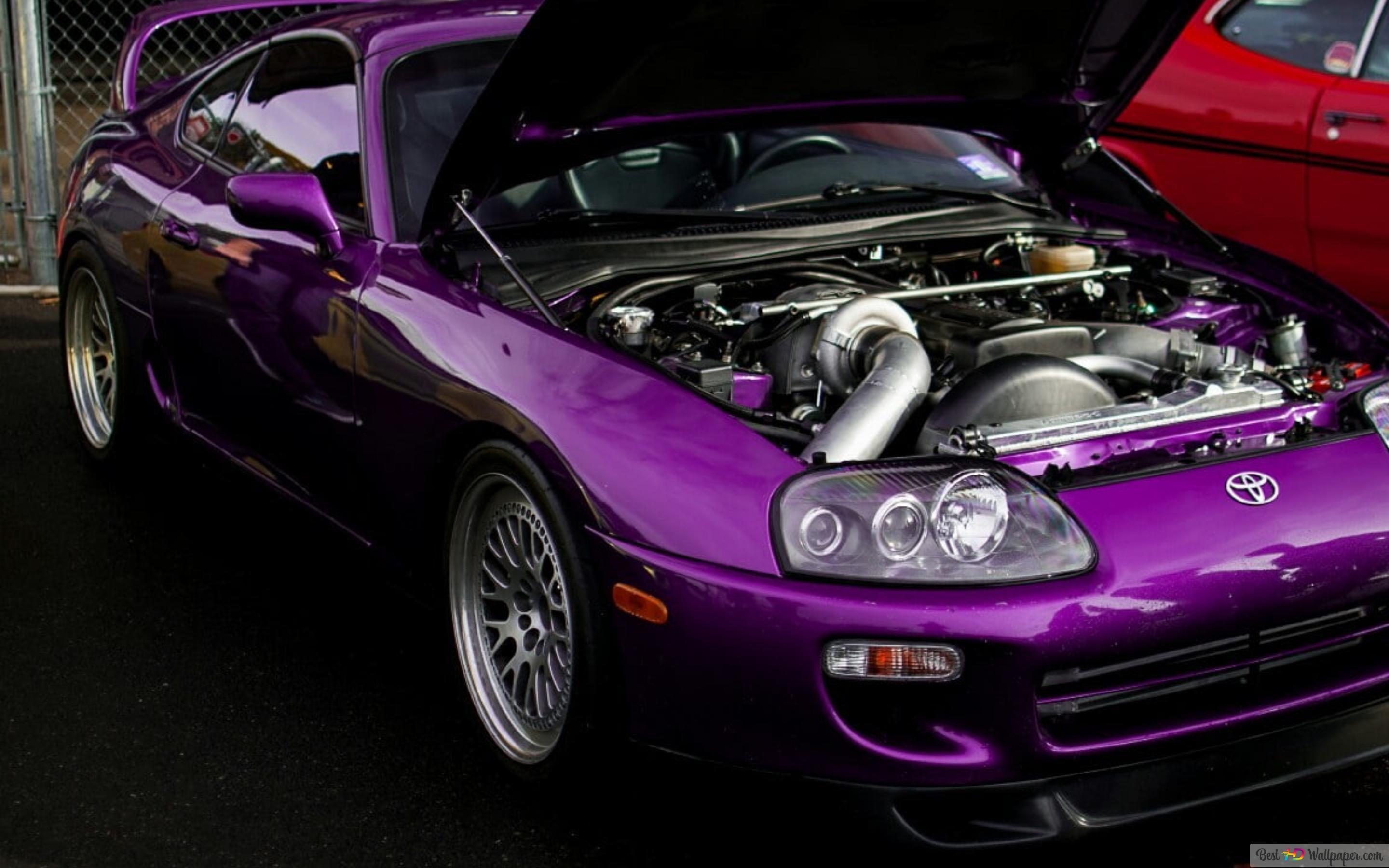 2880x1800 Purple toyota supra 4K wallpaper download