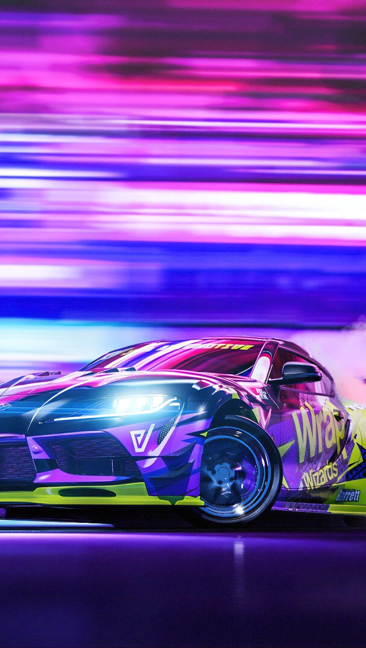 1220x2160 Toyota Supra Drift Sports Car Wallpaper 4k Ultra HD