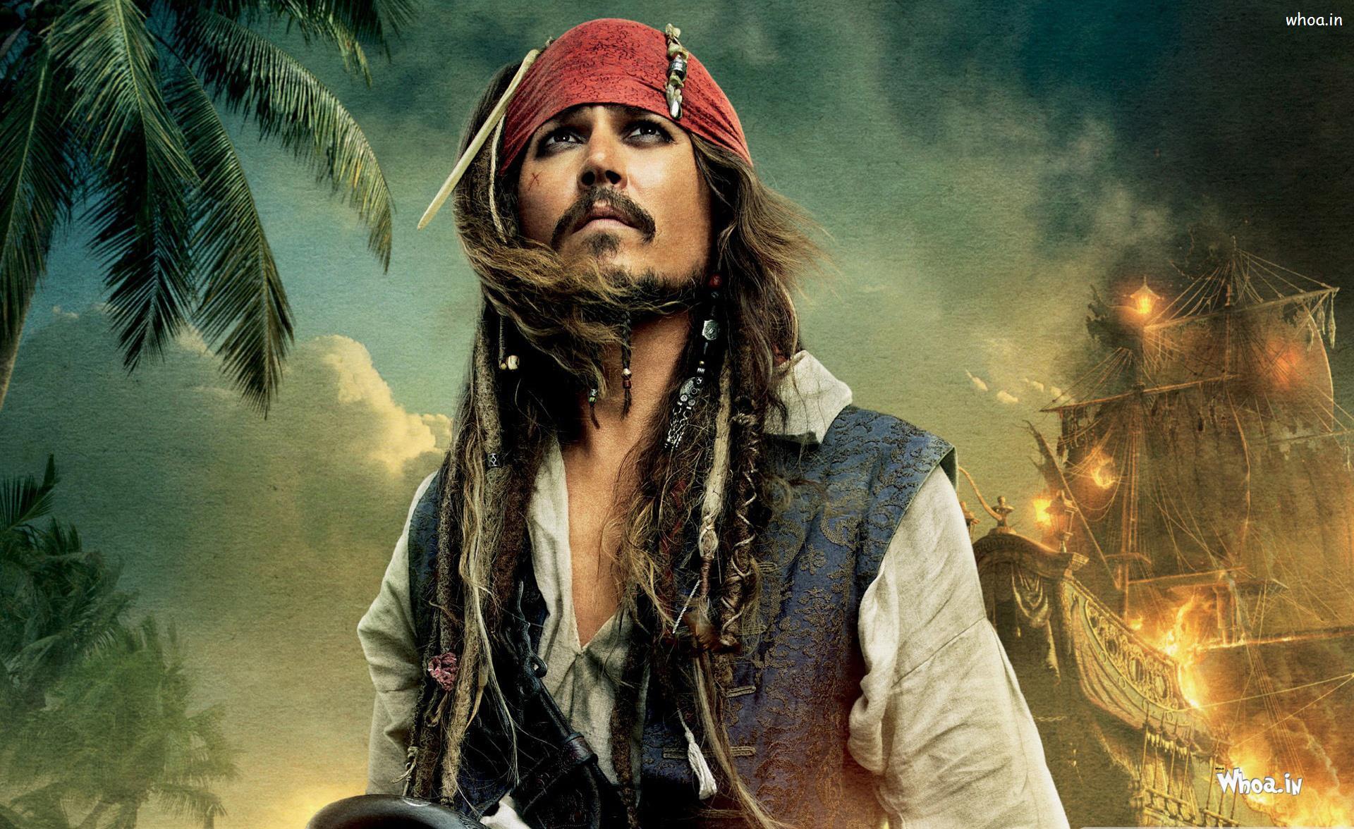 1920x1176 Caption Jack Sparrow As Johnny Depp In Pirate Of Caribbean Wallpaper
