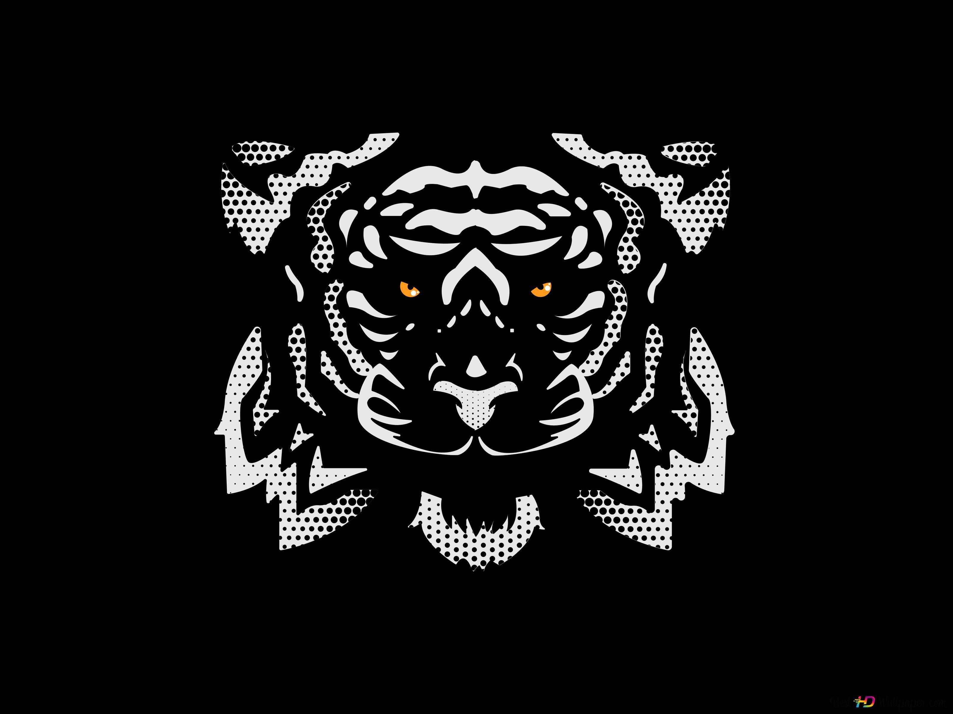 3200x2400 Tiger in woods 4K wallpaper download