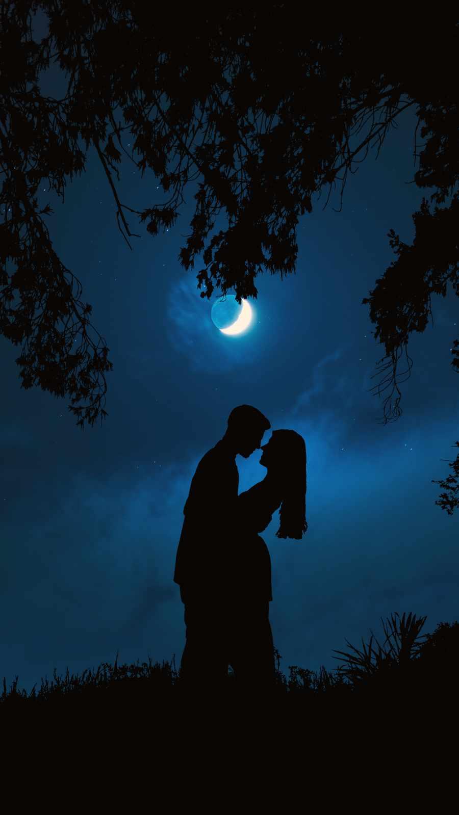 900x1599 Love Moon Night IPhone Wallpaper Wallpaper : iPhone Wallpaper
