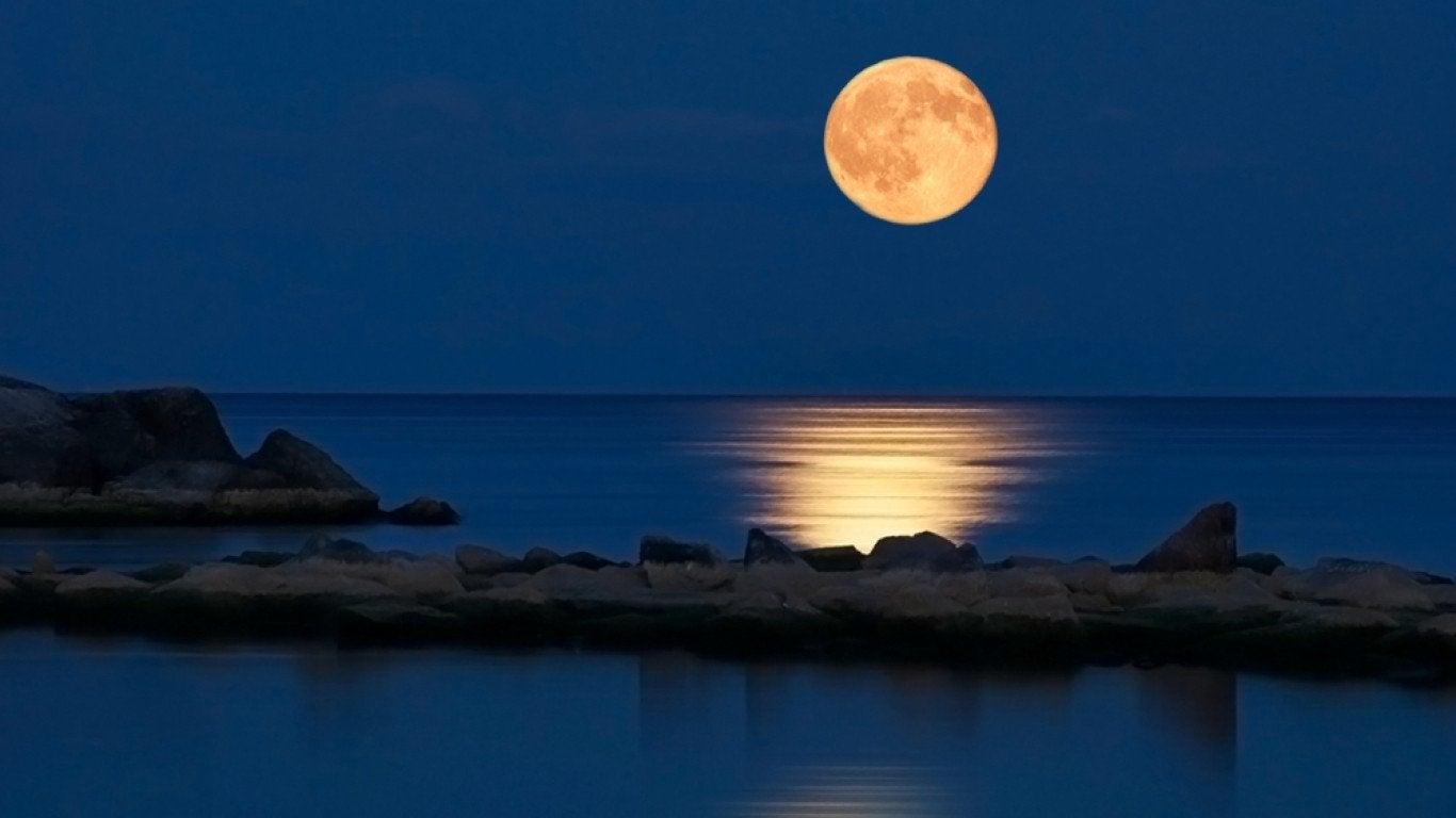 1366x768 Dreamy World Moon Wallpaper