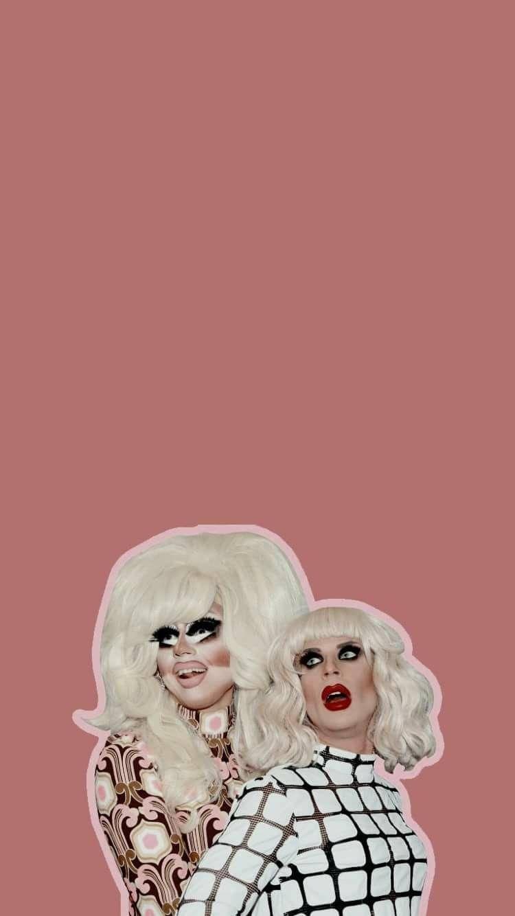 750x1334 Download Rupaul's Drag Race Katya And Trixie Wallpaper