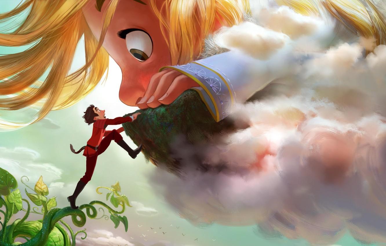 1332x850 Wallpaper cinema, Disney, sky, long hair, big, cloud, man, boy, cartoon, movie, face, blonde, beans, hand, Walt Disney, film image for desktop, section фильмы