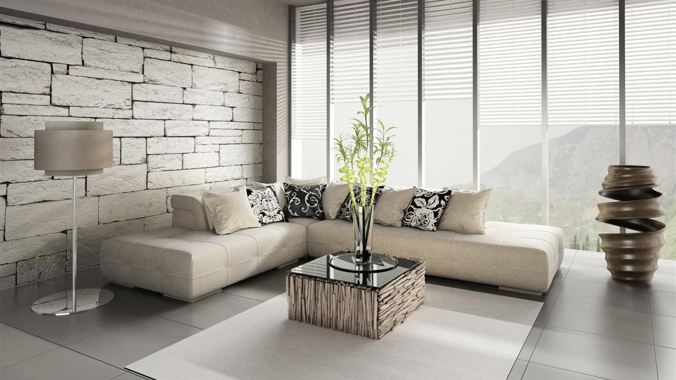1366x768 Minimalist interior design theme HD Wallpaper 17