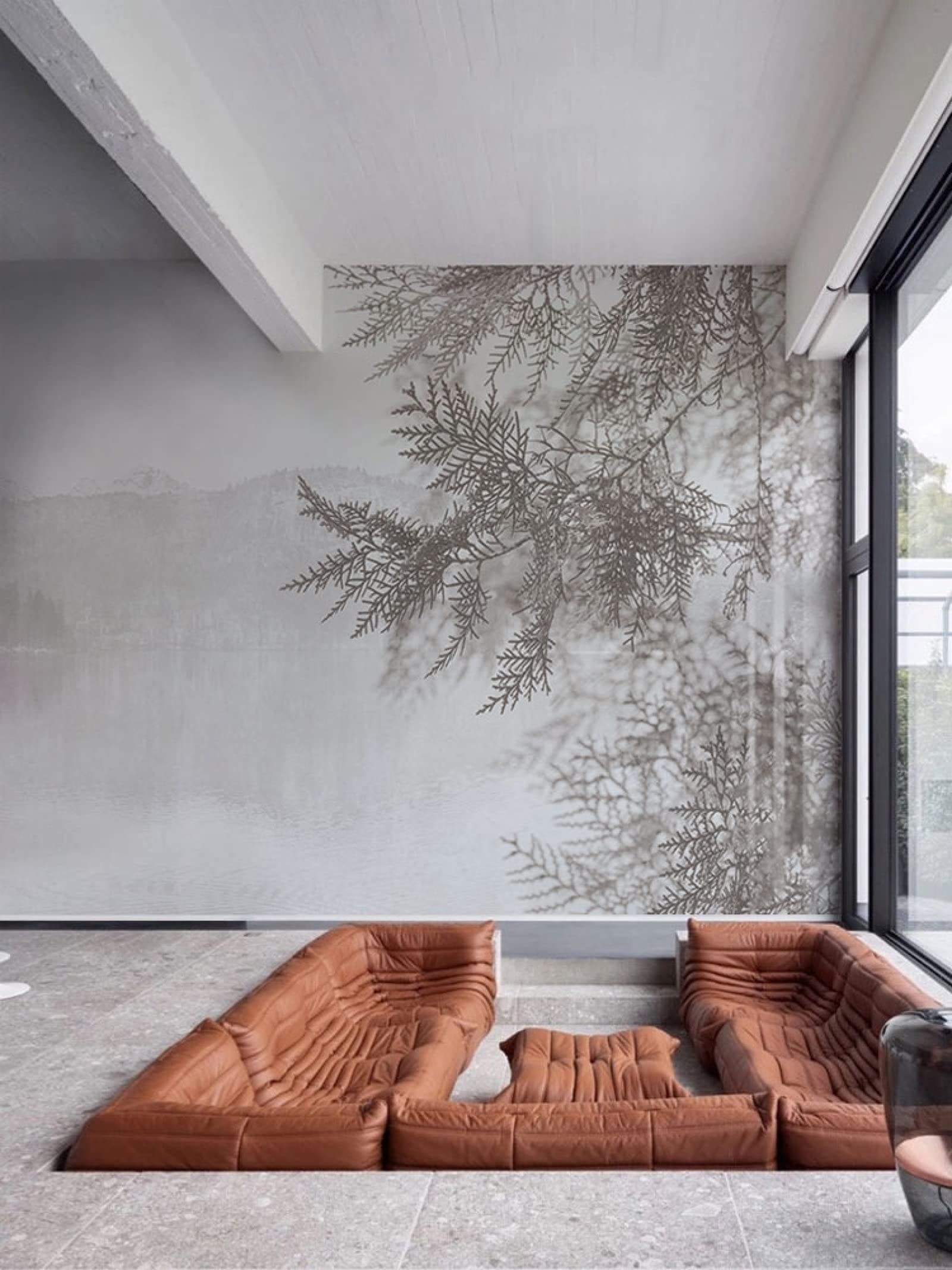 1600x2133 Gray And White Landscape Wallpaper Modern Minimalist Wallpaper Living Room Tv Backdrop Custom Mural Non Woven Wallpaper Room Decorative Wallpaper 98x70inch : Tools & Home Improvement