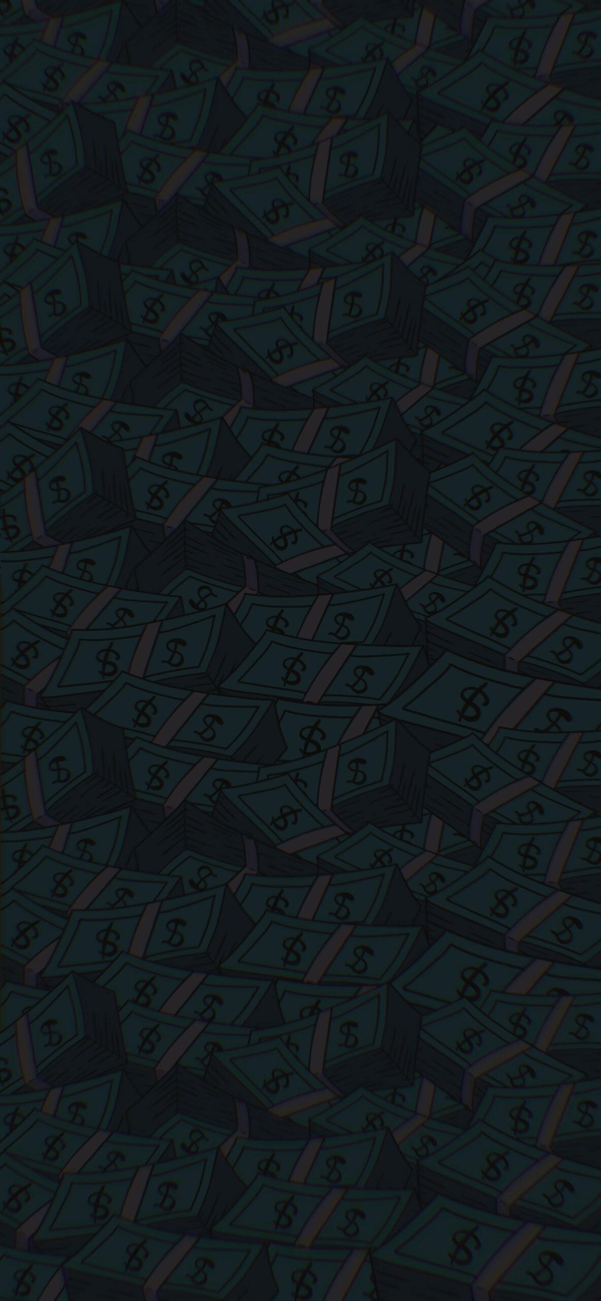 1183x2560 Money Black Wallpaper