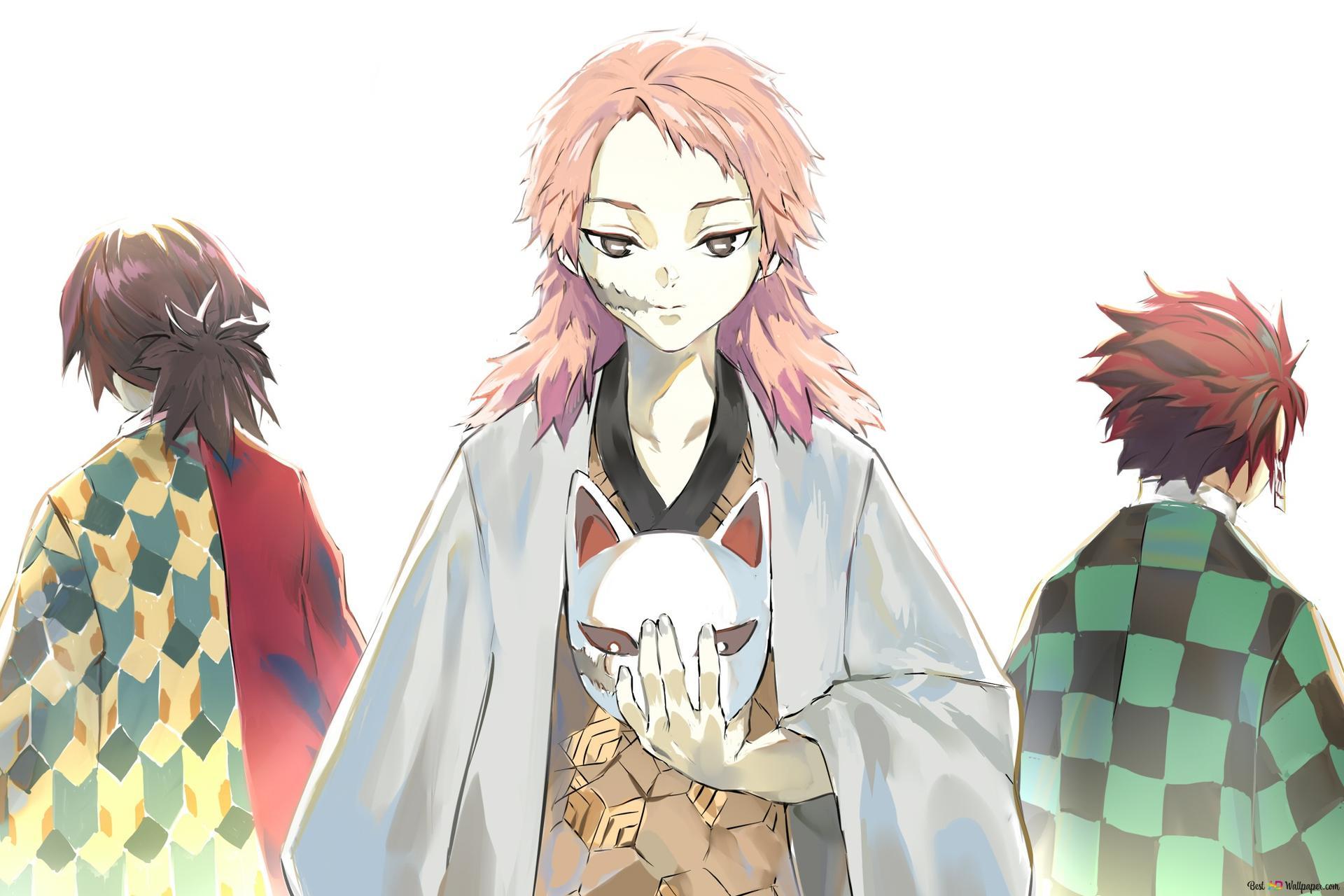 1920x1280 Demon Slayer : Kimetsu No Yaiba Tomioka, Sabito & Tanjirou Kamado HD wallpaper download