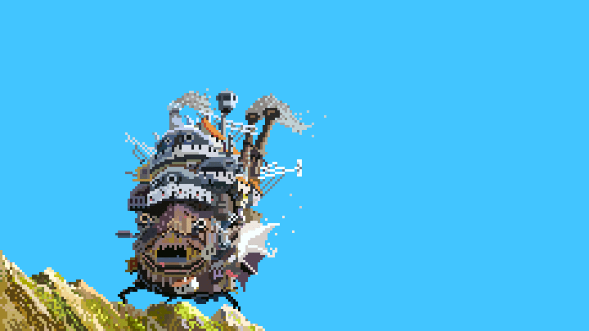1920x1080 Howls Moving Castle pixels love pixel art Studio Ghibli Gallery HD Wallpaper