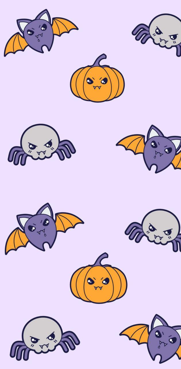 630x1280 Kawaii Halloween wallpaper