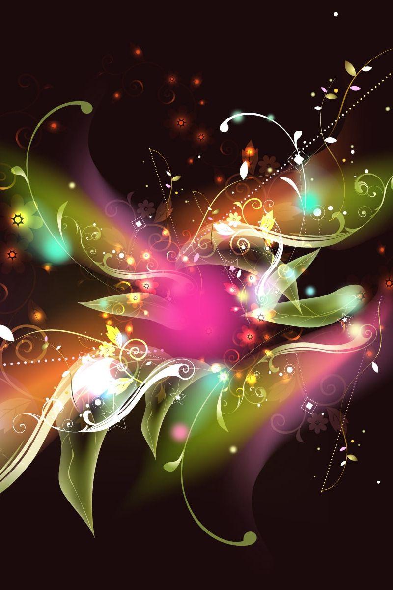 800x1200 Download wallpaper 800x1200 abstract, flower, glitter, pattern