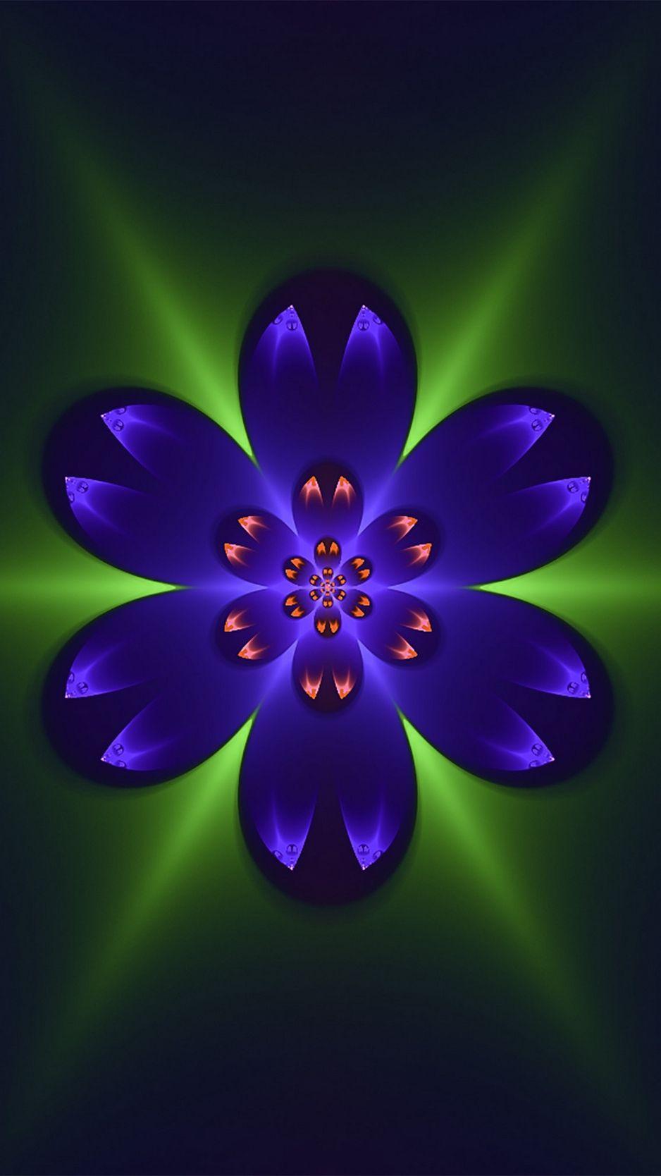 938x1668 Download wallpaper 938x1668 fractal, patterns, flower, glitter