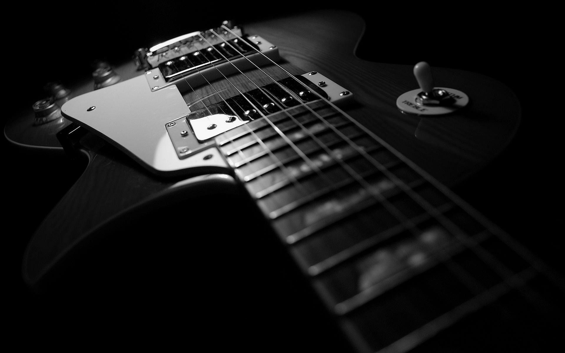 1920x1200 Black Electric Guitar Wallpaper