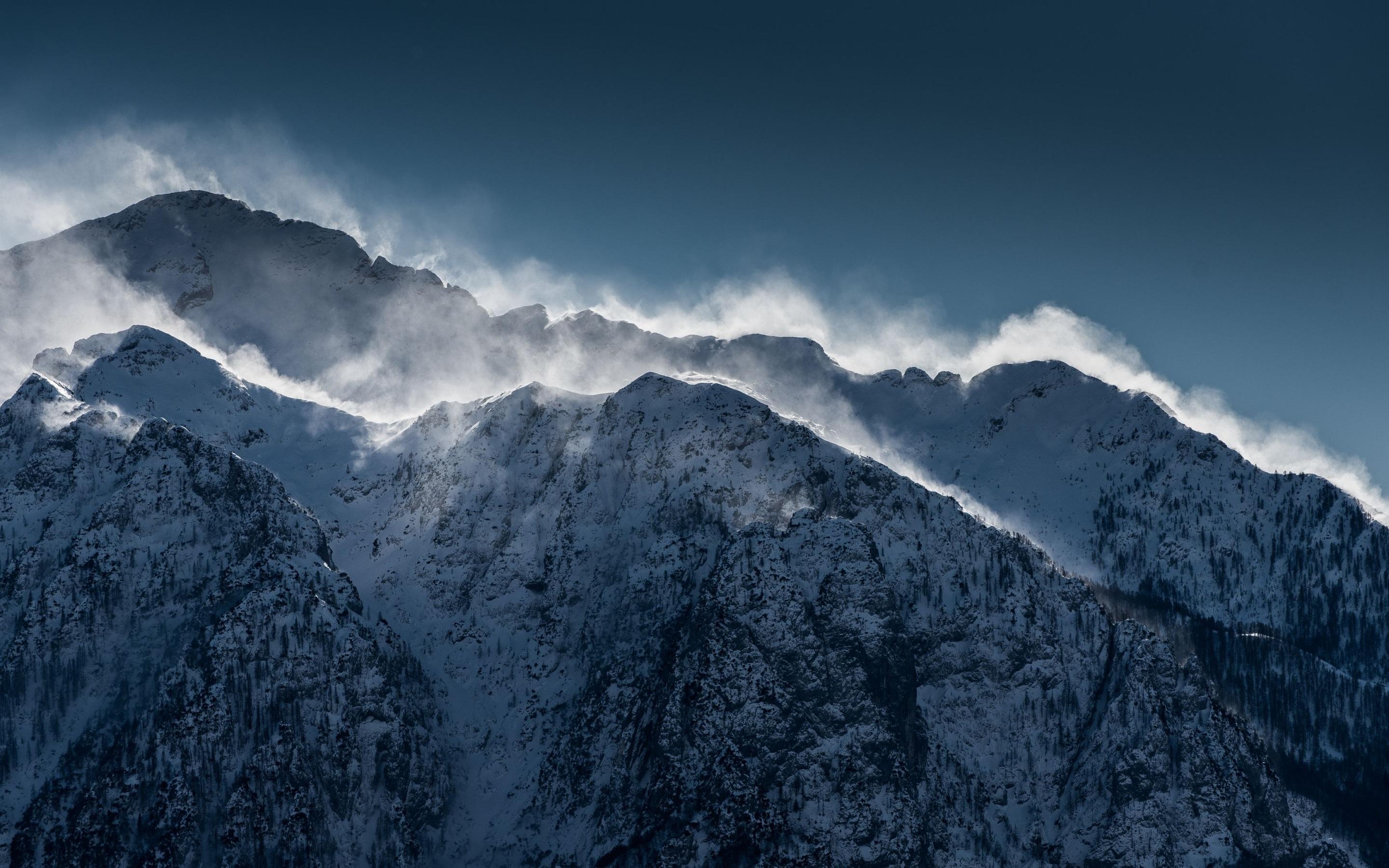 2880x1800 Wallpaper 4k Clouds Over Snow Mountain Range Cliff 4k Wallpaper