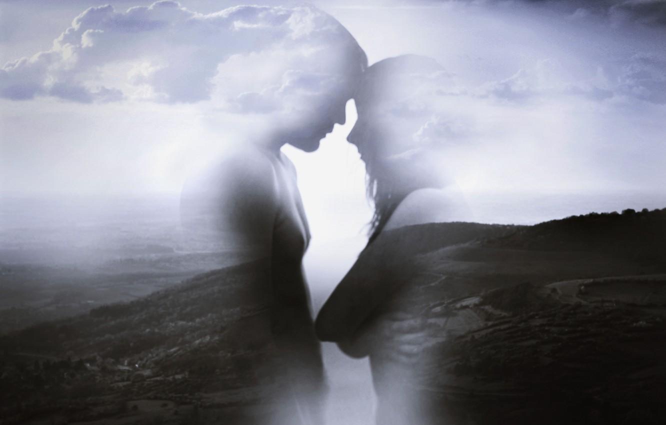 1332x850 Wallpaper love, clouds, couple, countryside image for desktop, section абстракции
