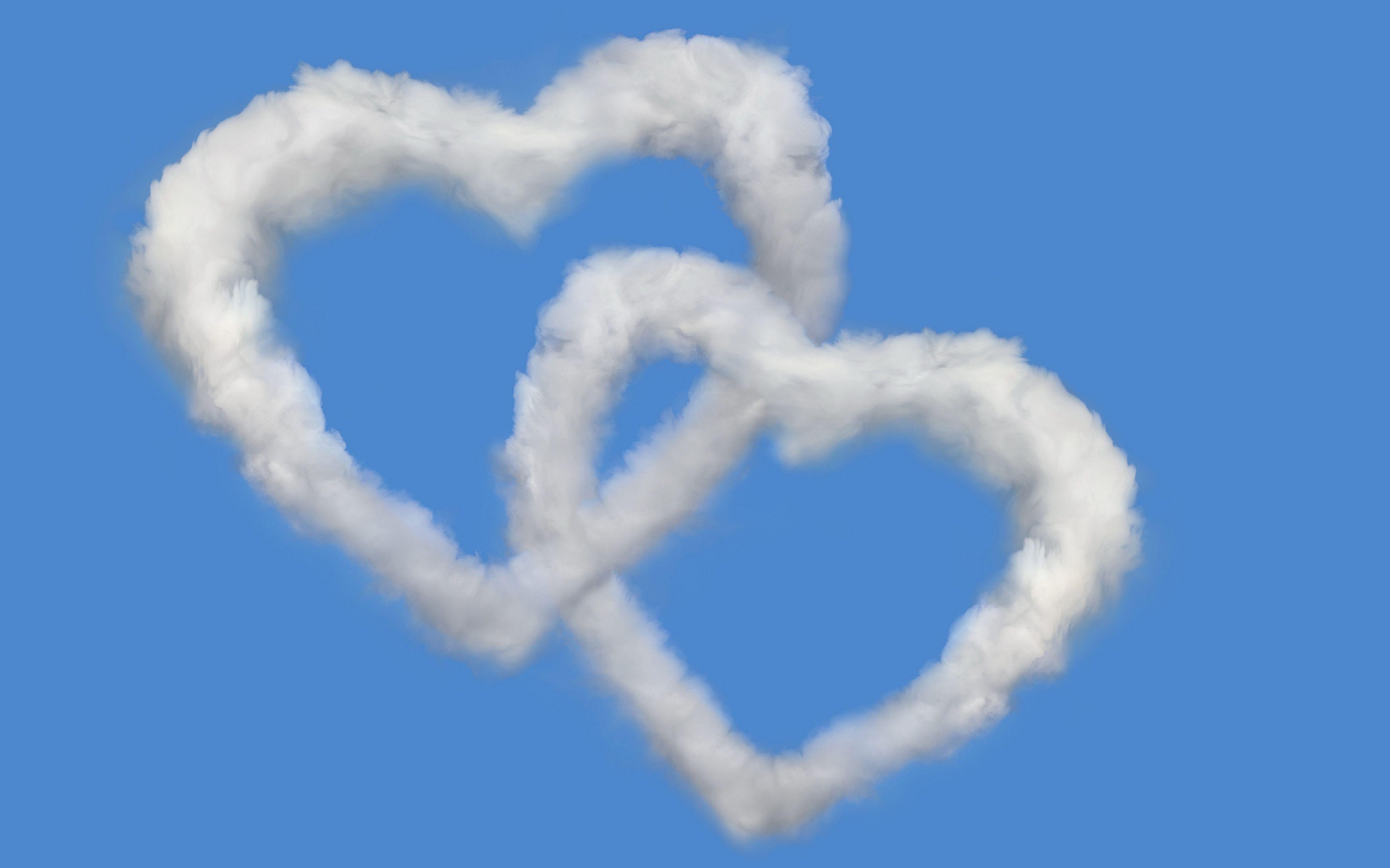 3840x2400 Download wallpaper 3840x2400 heart, love, clouds, sky 4k ultra HD 16:10 HD background
