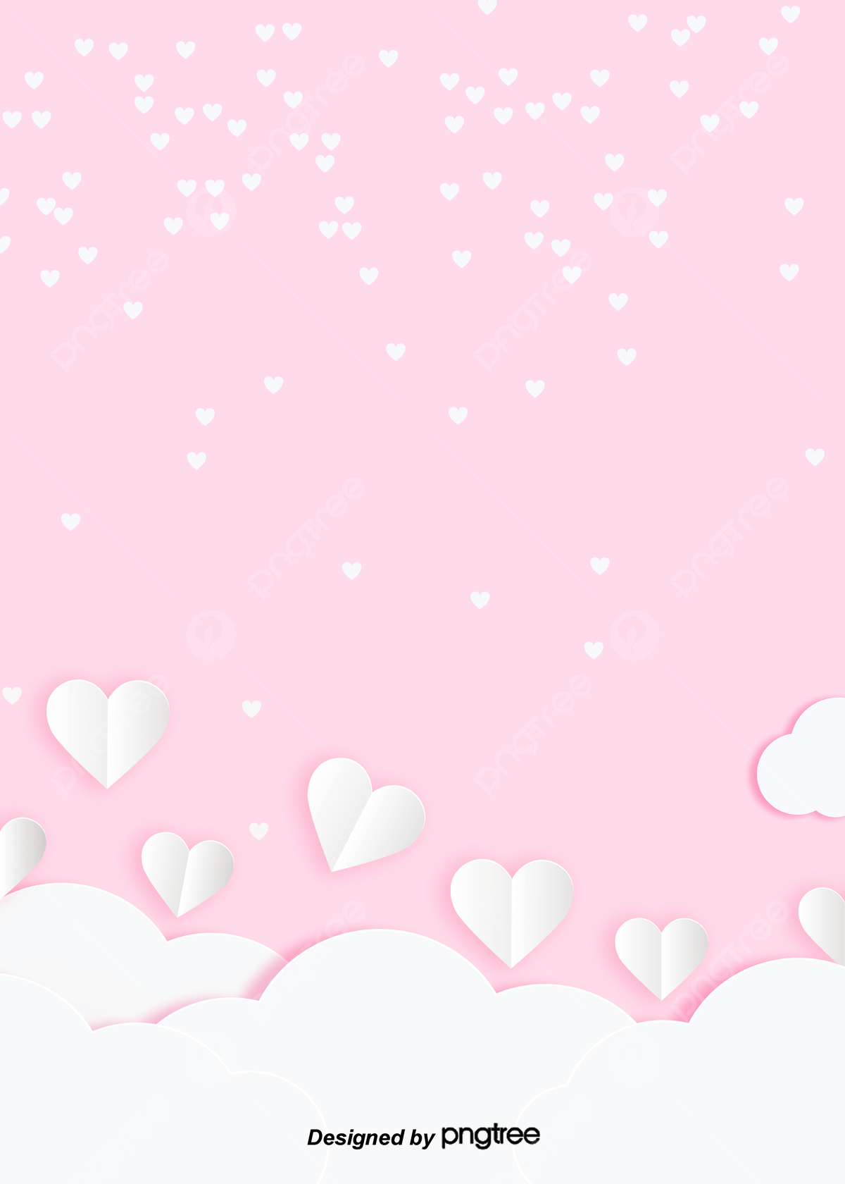 1200x1680 Pink Love Cloud Valentines Day Background Wallpaper Image For Free Download