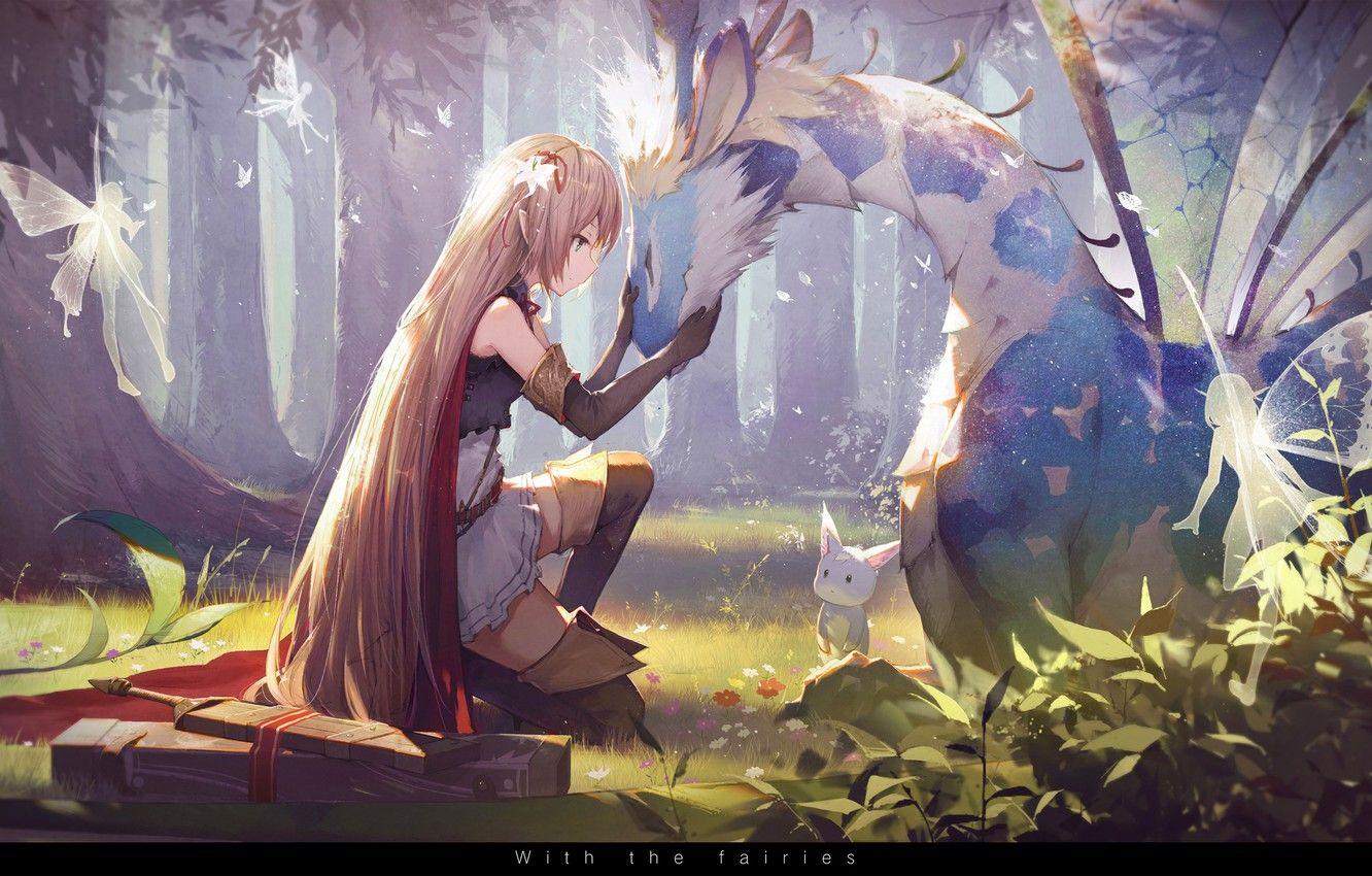 1332x850 Beautiful Magical Beautiful Anime Art Wallpaper