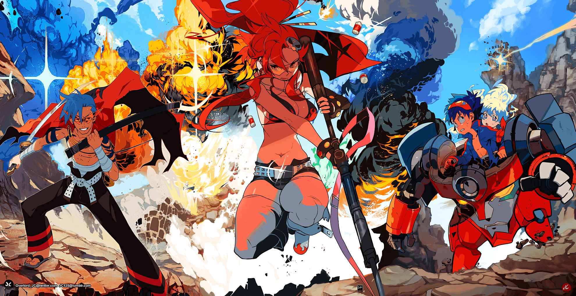 1980x1020 Tengen Toppa Gurren Lagann HD Wallpaper and Background