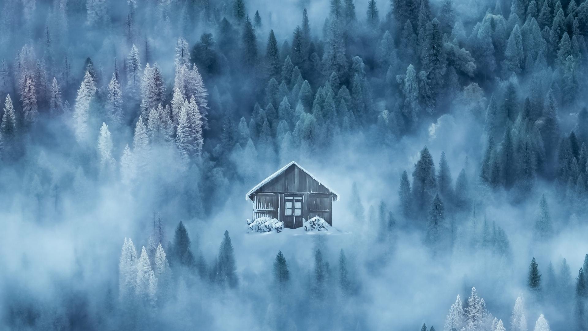 1920x1080 Fog In Winter Wallpaper