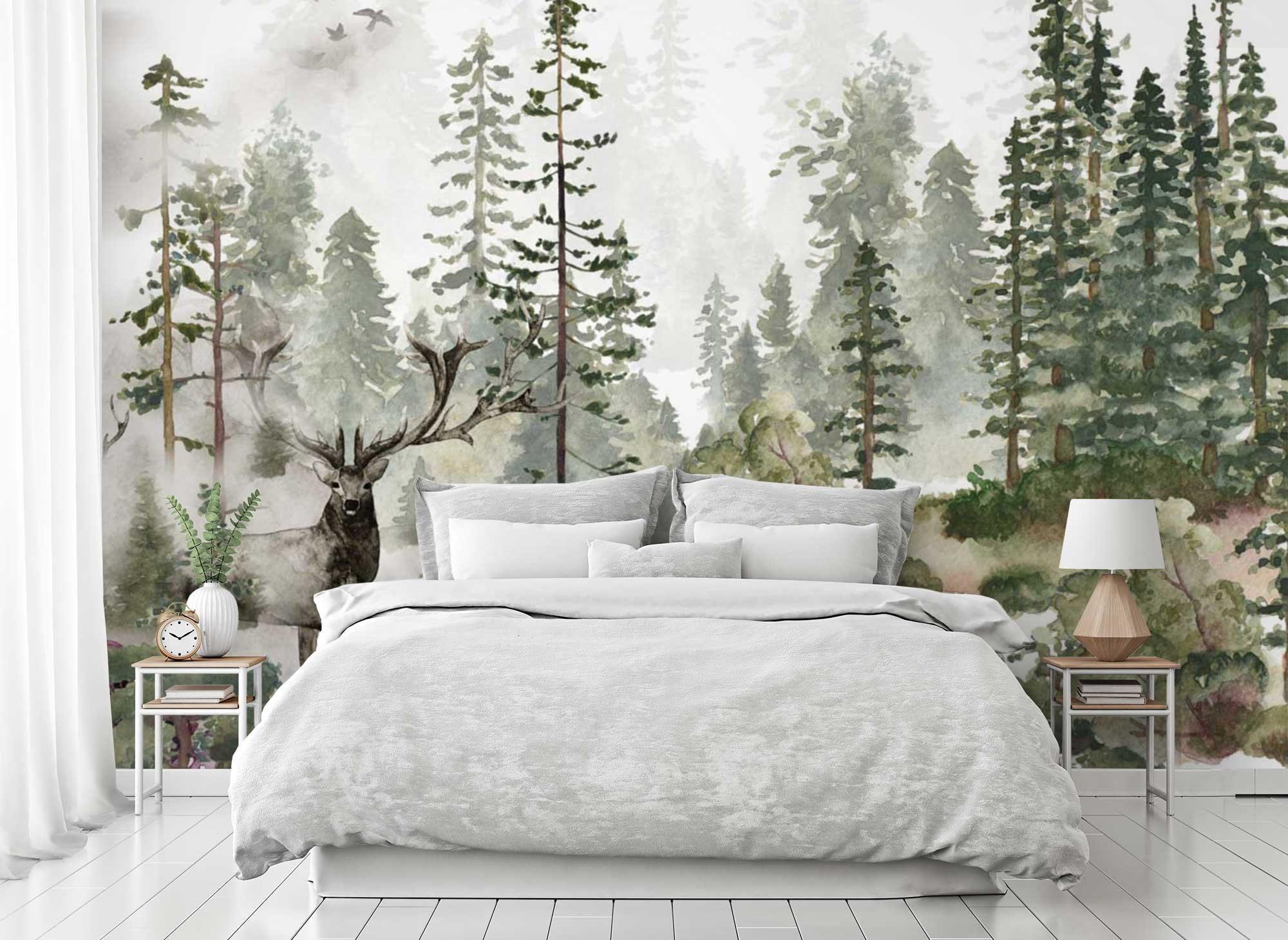 2000x1460 Foggy Tree Wallpaper winter Tree Wallpaper green Tree