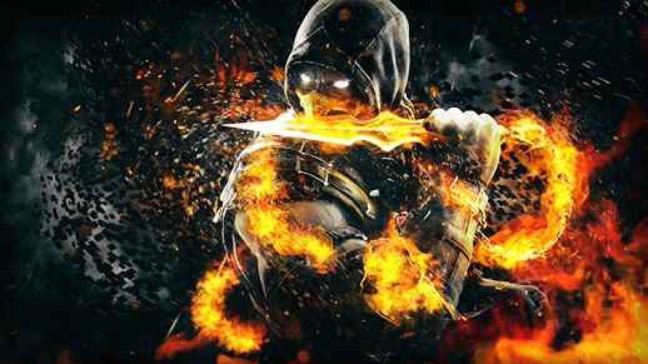 1280x720 Scorpion / Mortal Kombat / Fire Tip Desktop Wallpaper