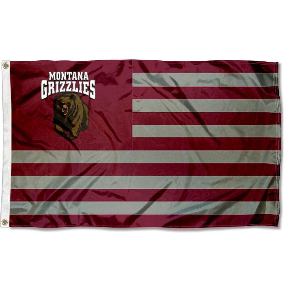1000x1000 University of Montana Grizzlies Stars and Stripes Nation USA Flag 848267029101